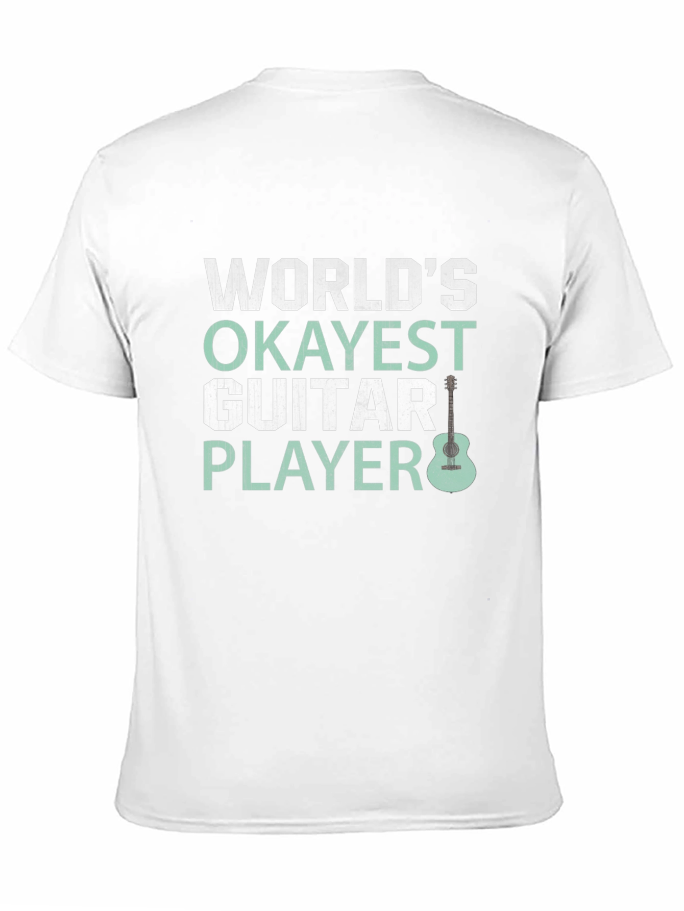 Black World's Okayest Guitar Player Black T-Shirt view 11