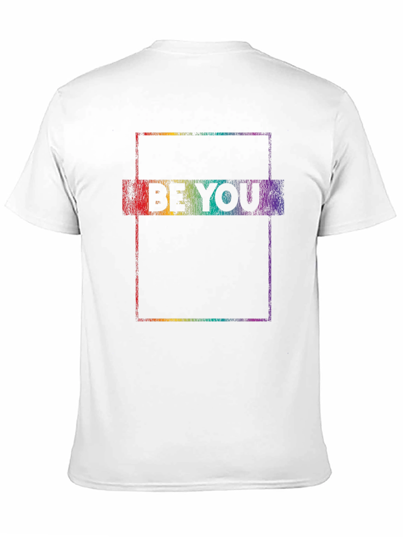 Black Be You Rainbow Graphic Tee - Black Cotton Casual T-Shirt view 11