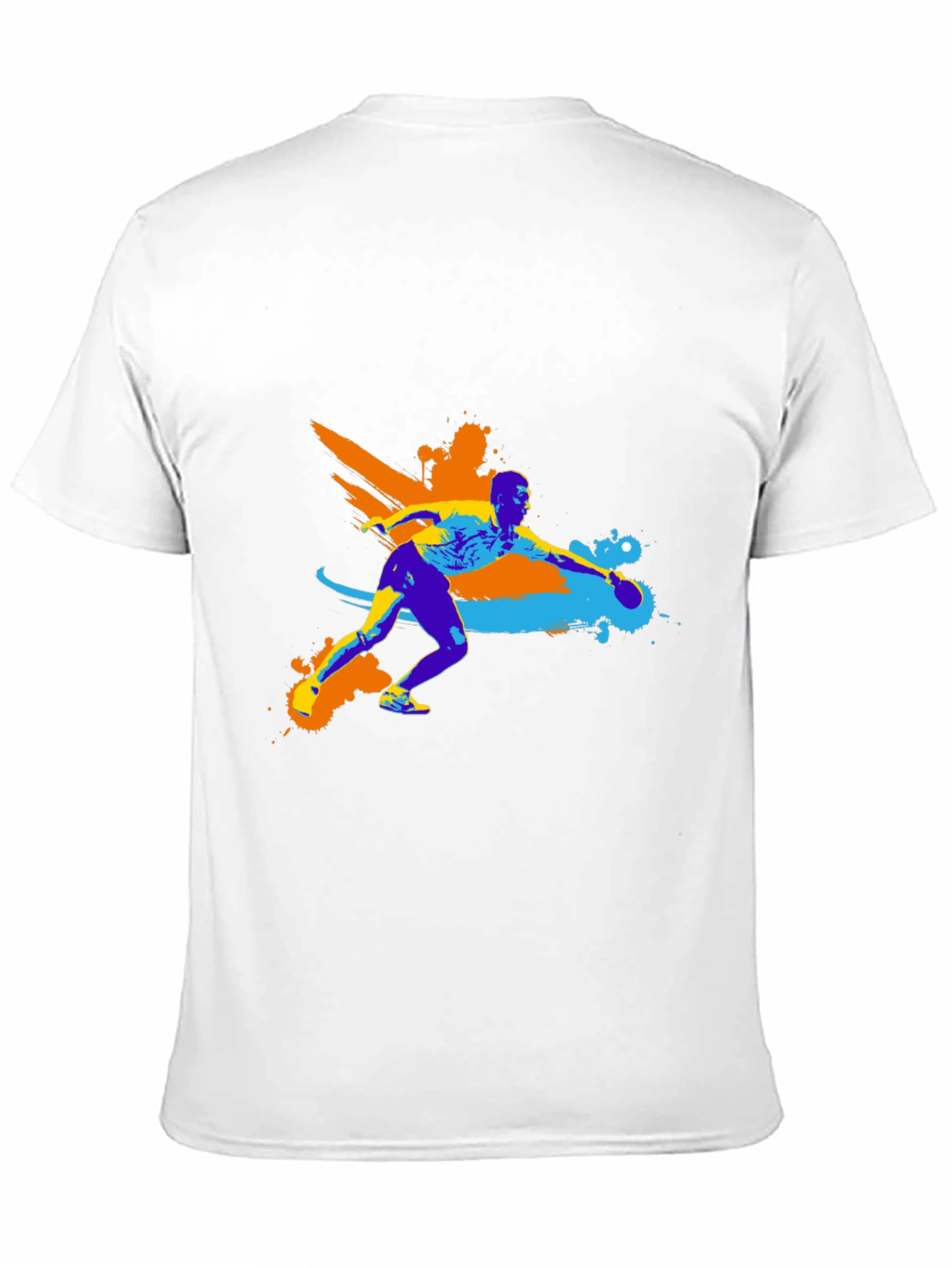 Black Table Tennis Graphic Tee - Black Cotton Blend view 11