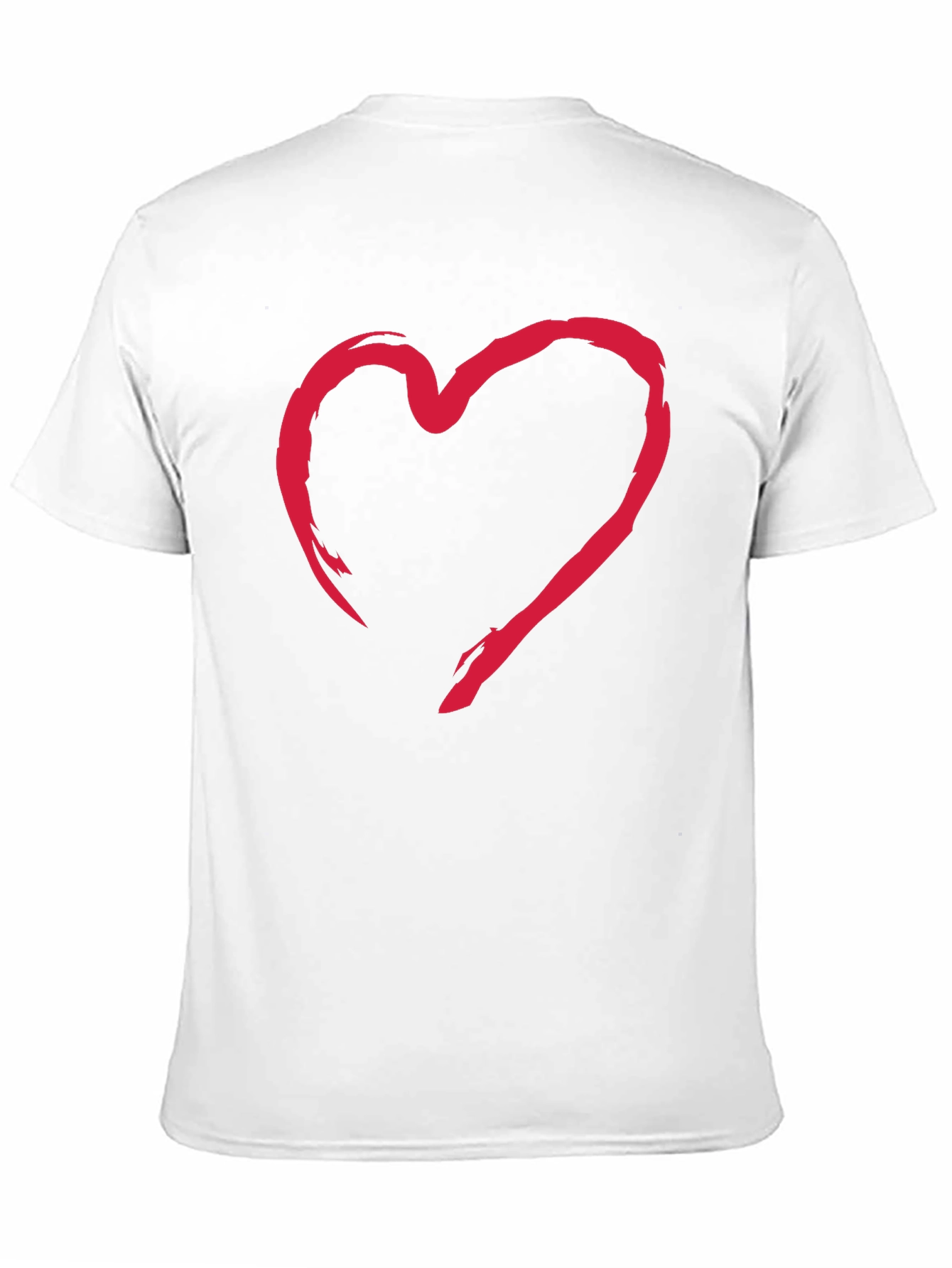 Black Bold Heart Graphic Tee - Black Cotton Casual Shirt view 11