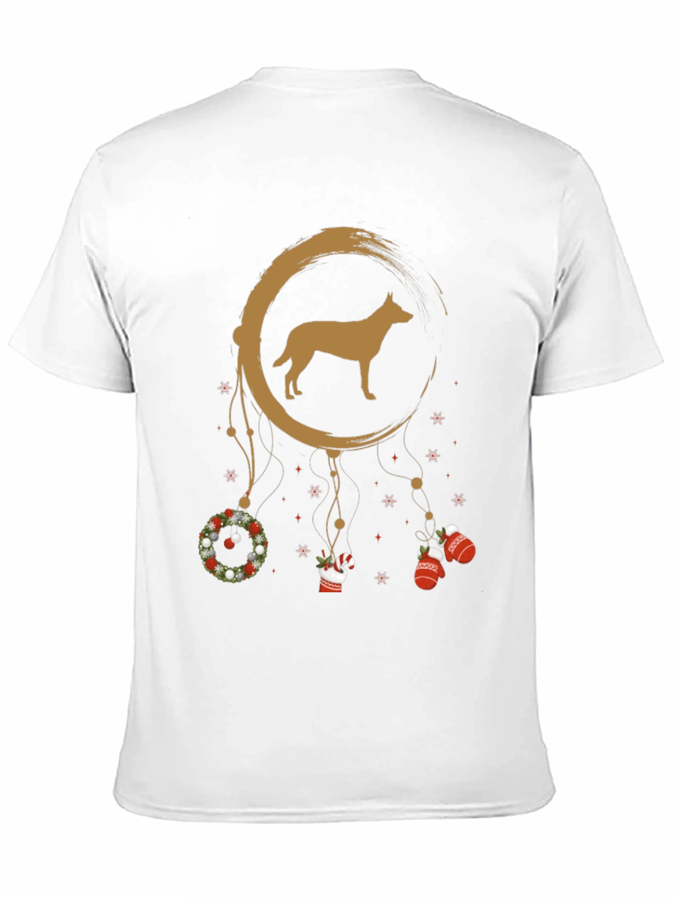 Black Dog Breed Christmas Dreamcatcher T-Shirt view 11