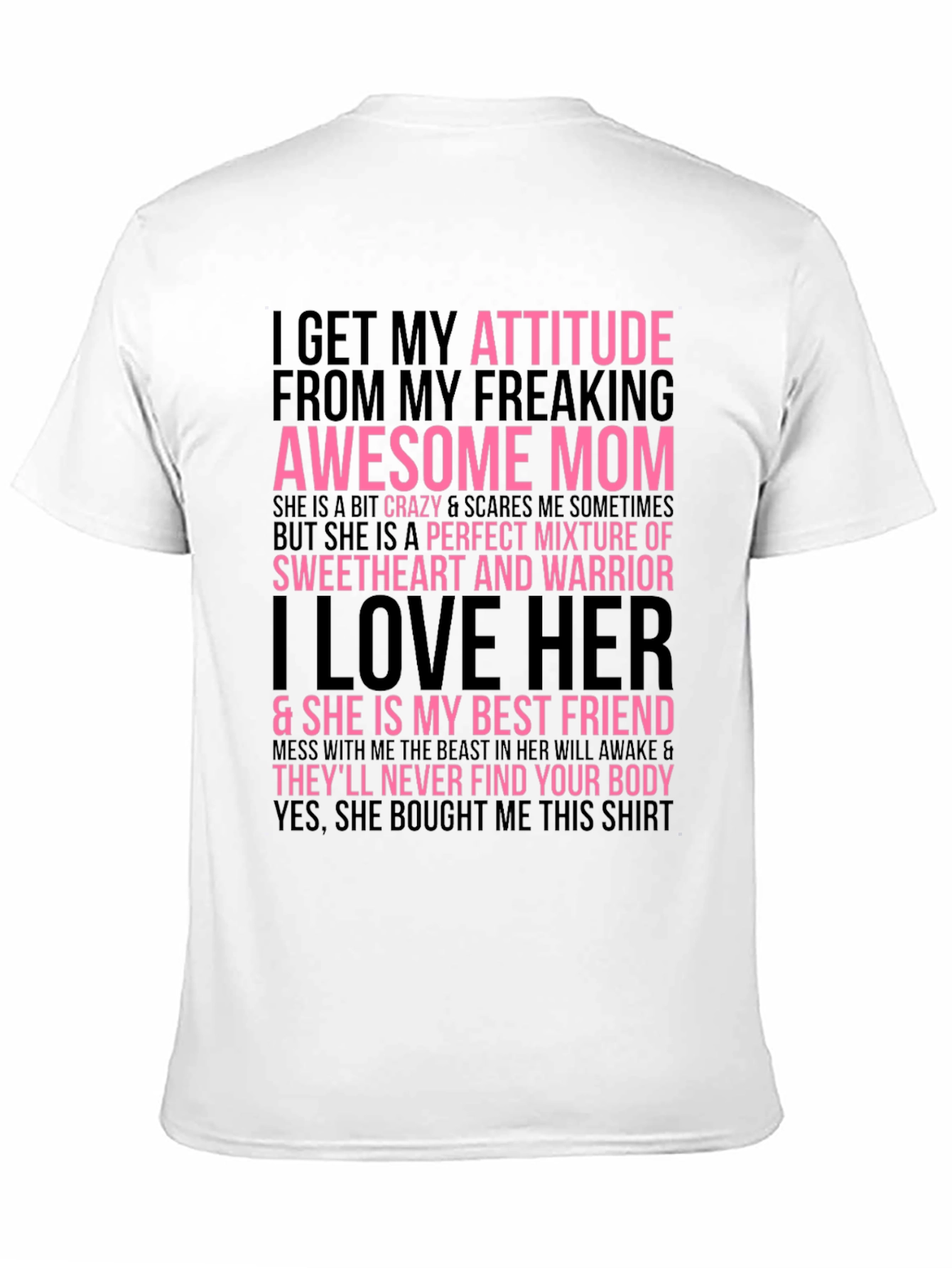 Black Awesome Mom Graphic Tee - Funny Slogan T-Shirt view 11