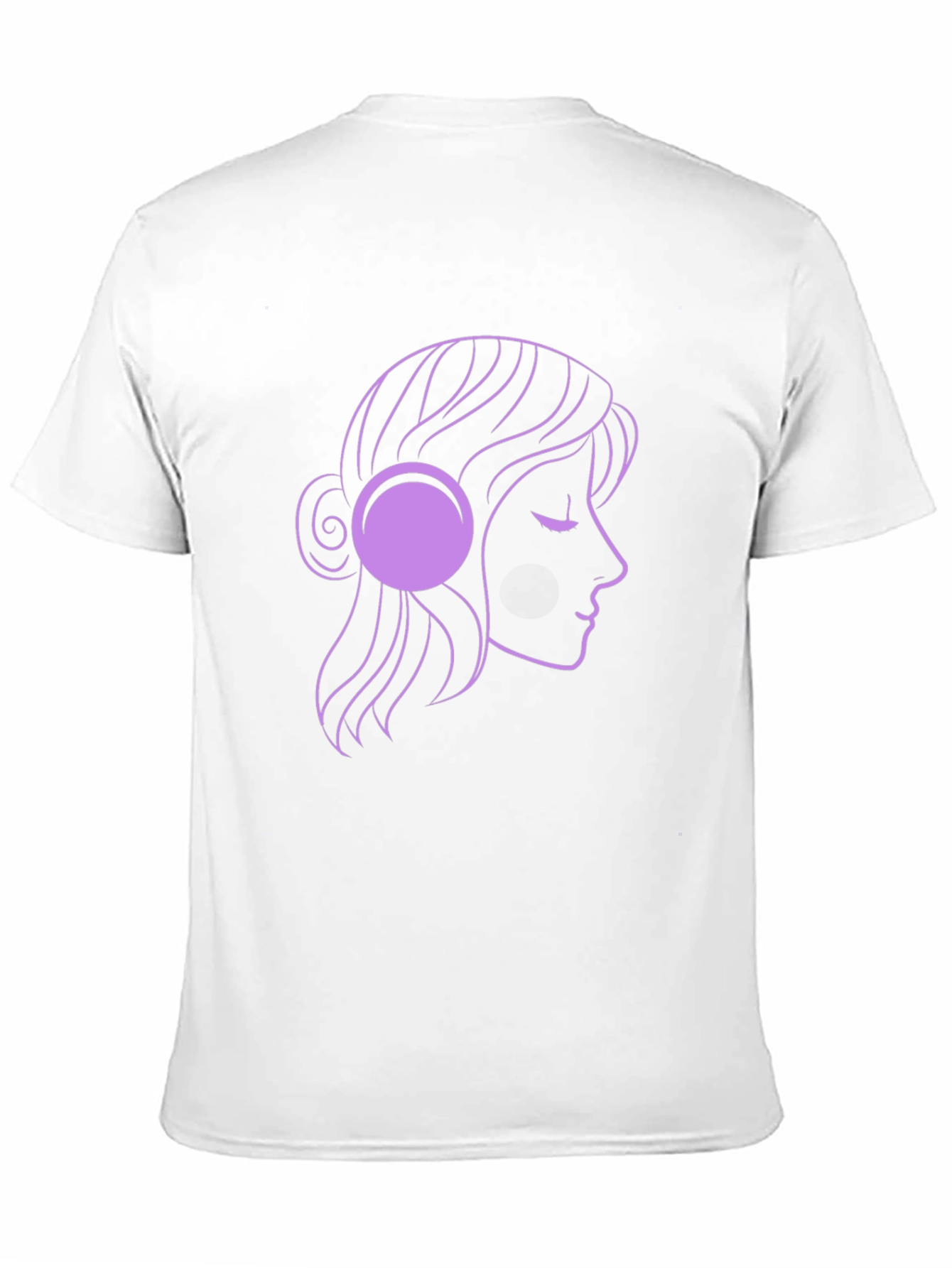 Black Woman with Headphones Graphic Tee - Black view 11