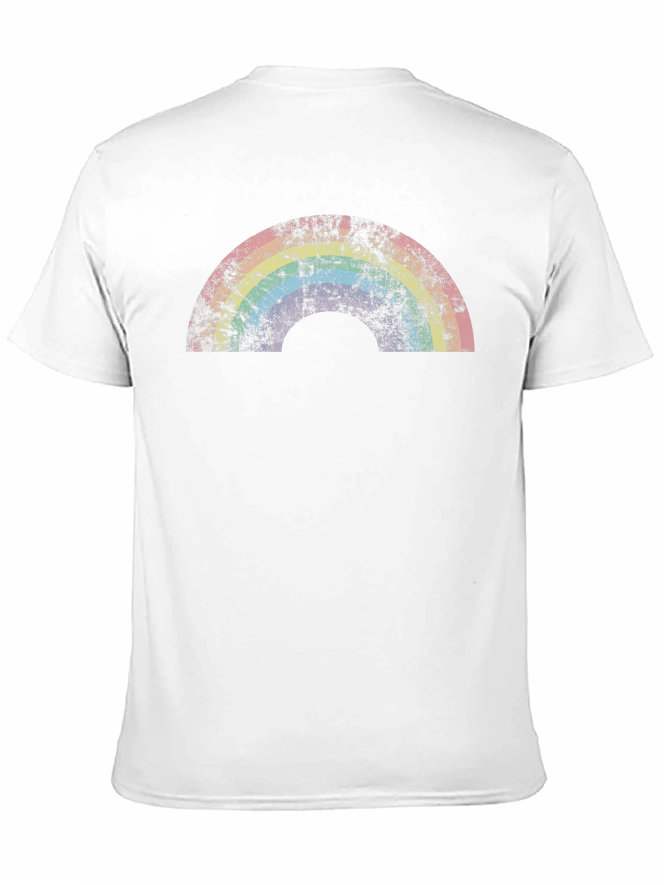 Black Retro Rainbow Graphic Black Tee view 11