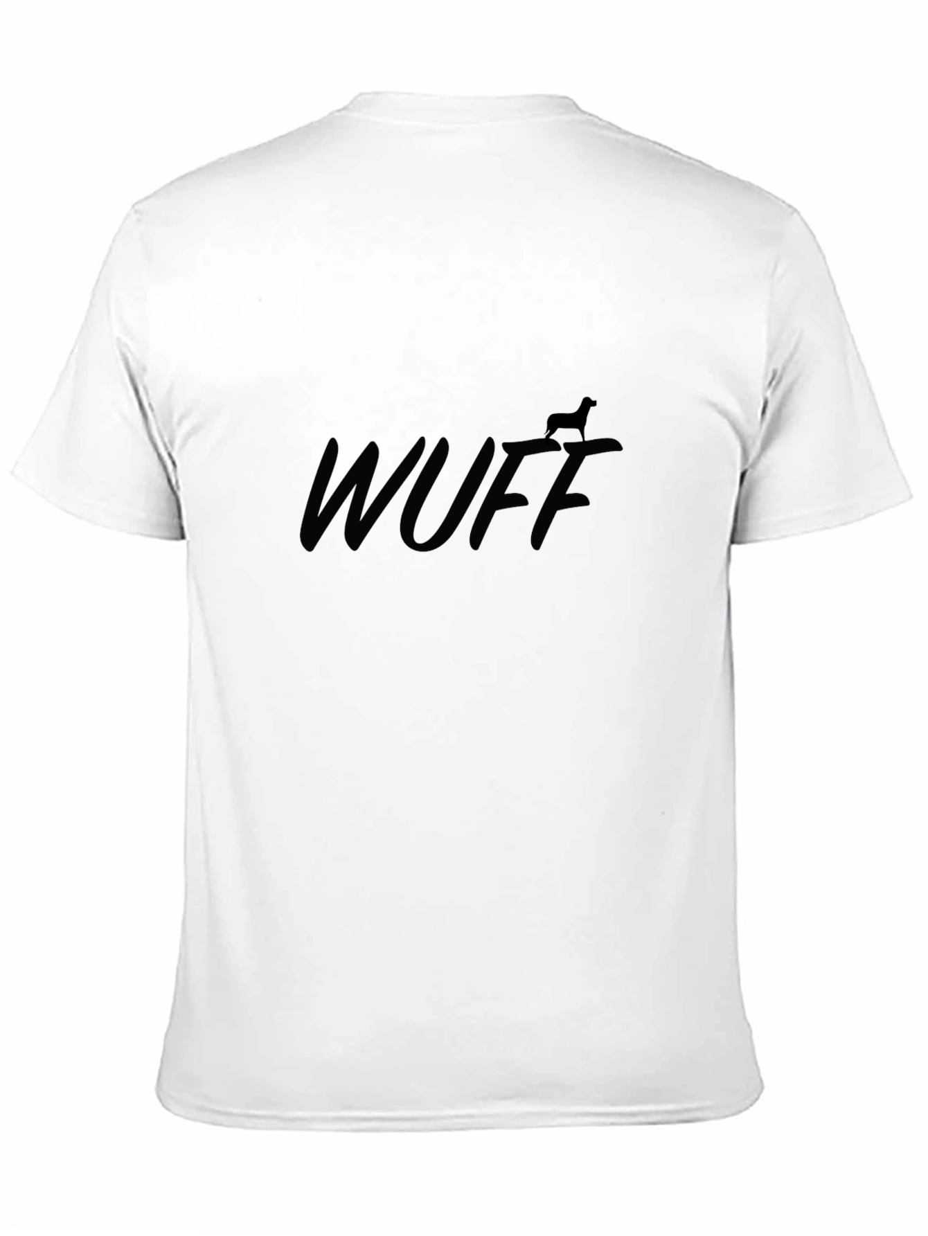 Black WUFF Dog Silhouette Tee - Cool Black T-Shirt view 11