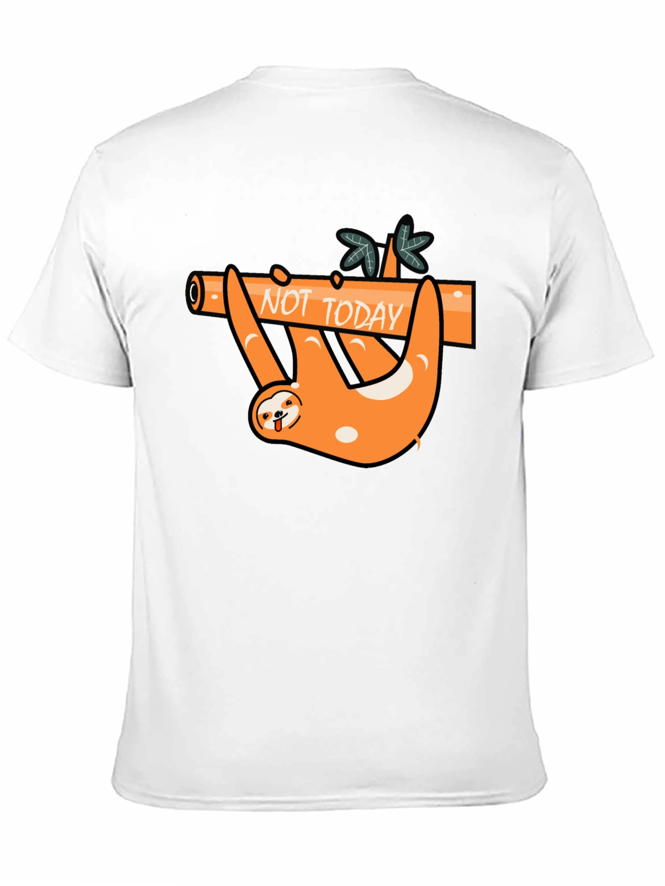 Black Not Today Sloth Graphic Tee - Funny Lazy Day Shirt view 11