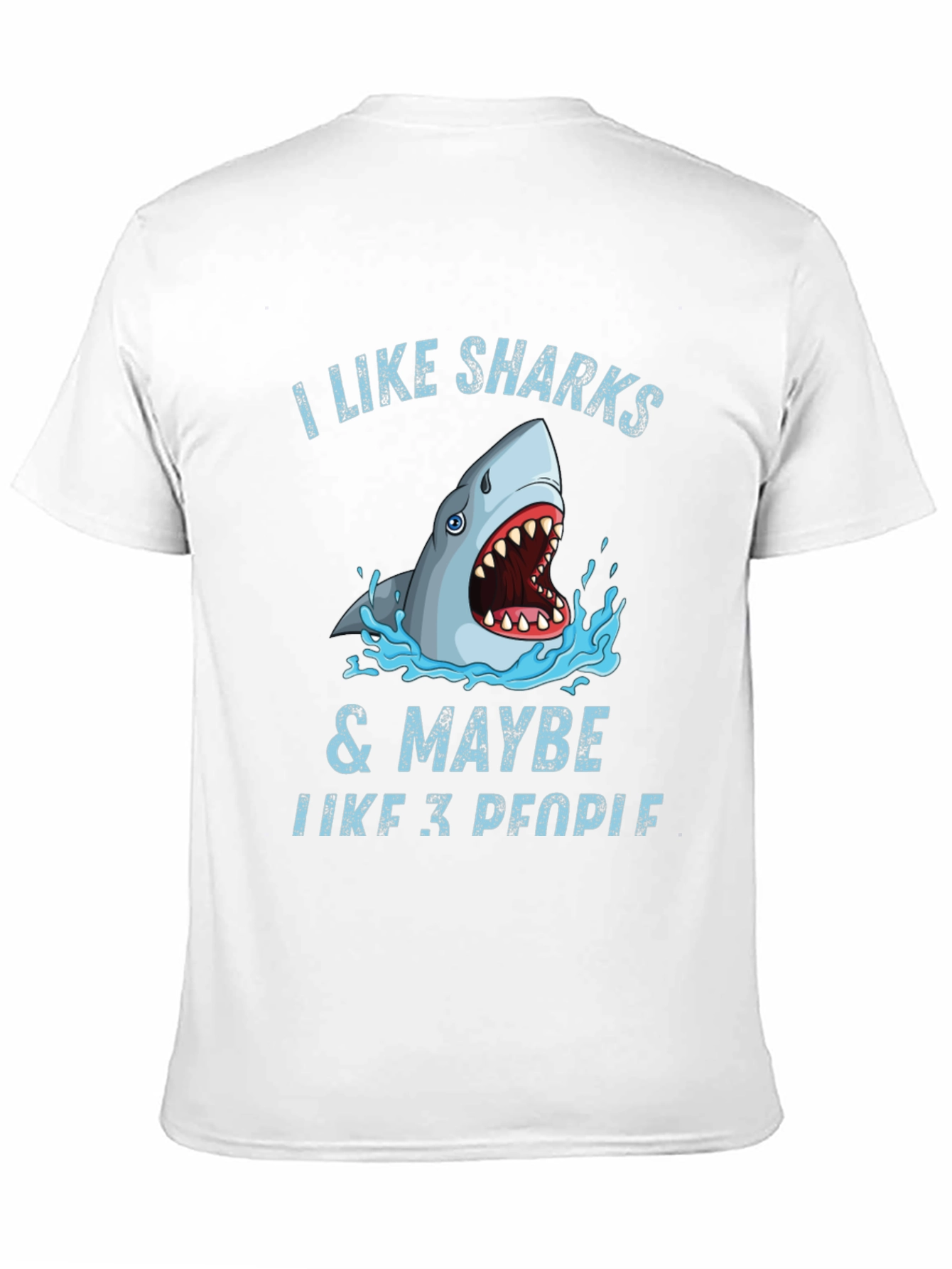 Black I Like Sharks & Maybe 3 People Graphic Tee view 11