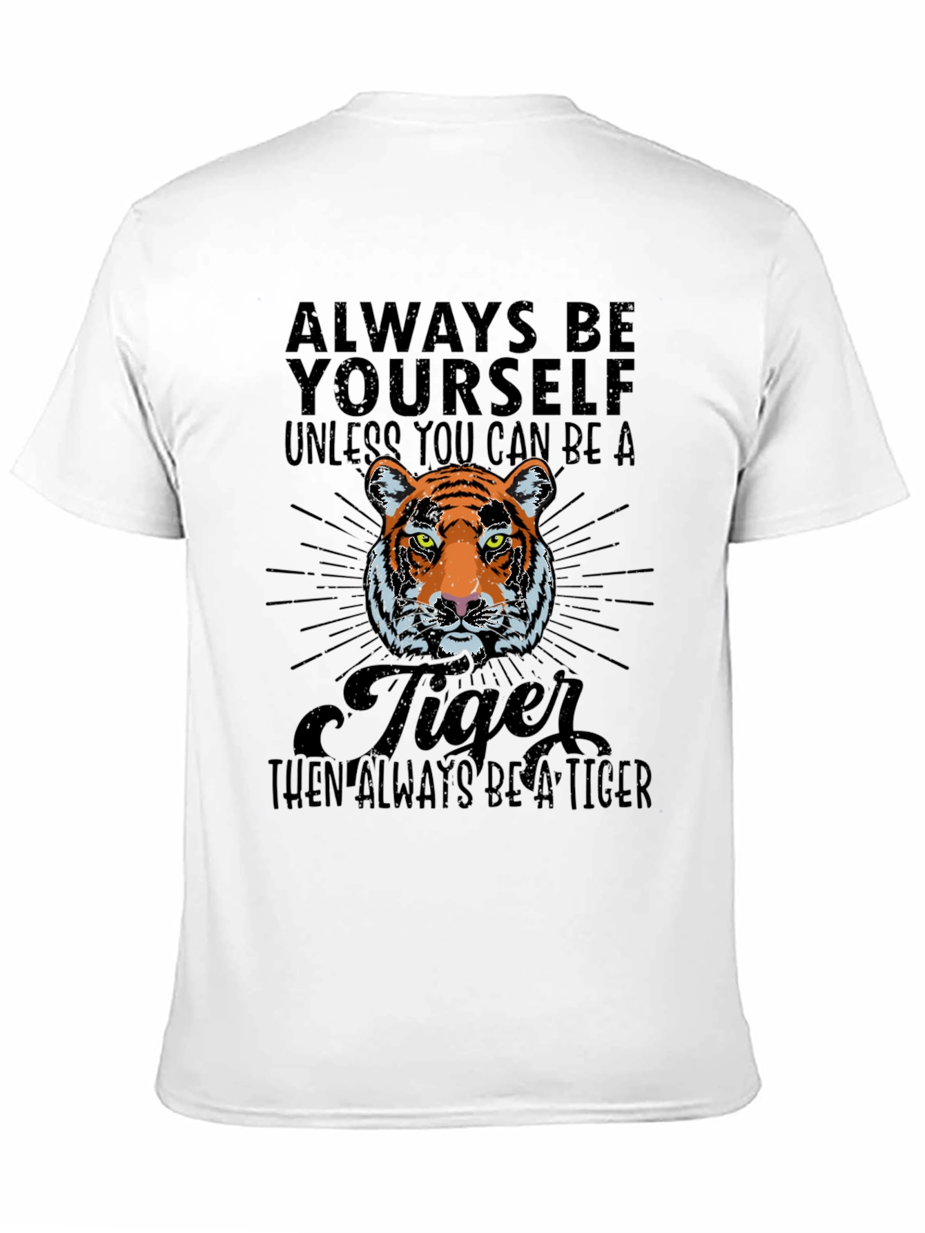 Black Always Be Yourself Tiger Graphic T-Shirt view 11