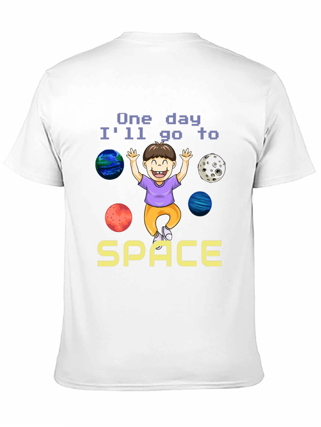 Black One Day I'll Go to Space T-Shirt view 11