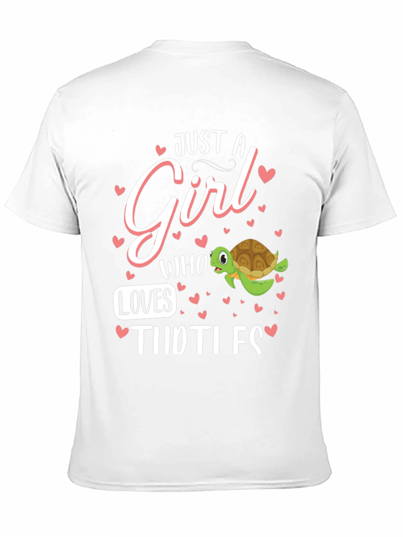 Black Just A Girl Who Loves Turtles T-Shirt view 11