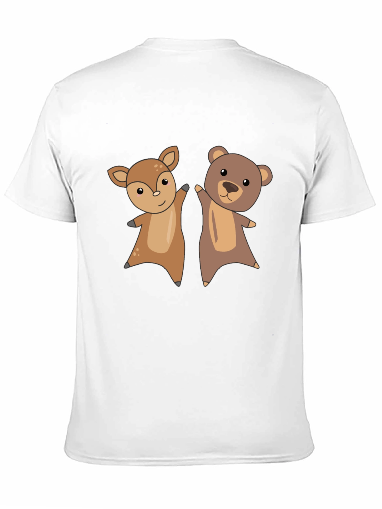 Black Cute Animal Cartoon Graphic T-Shirt view 11