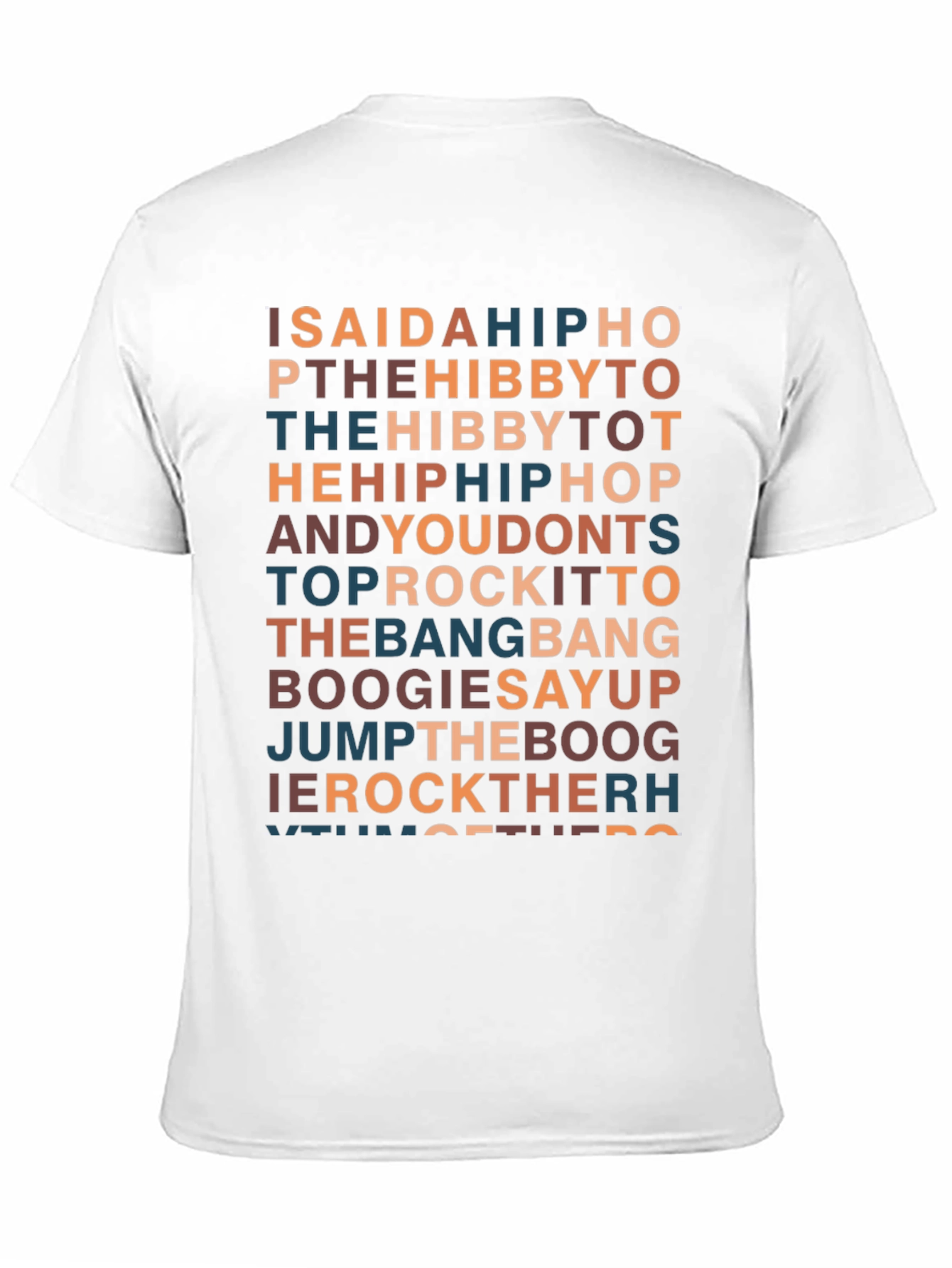 Black Retro Hip Hop Lyric T-Shirt view 11