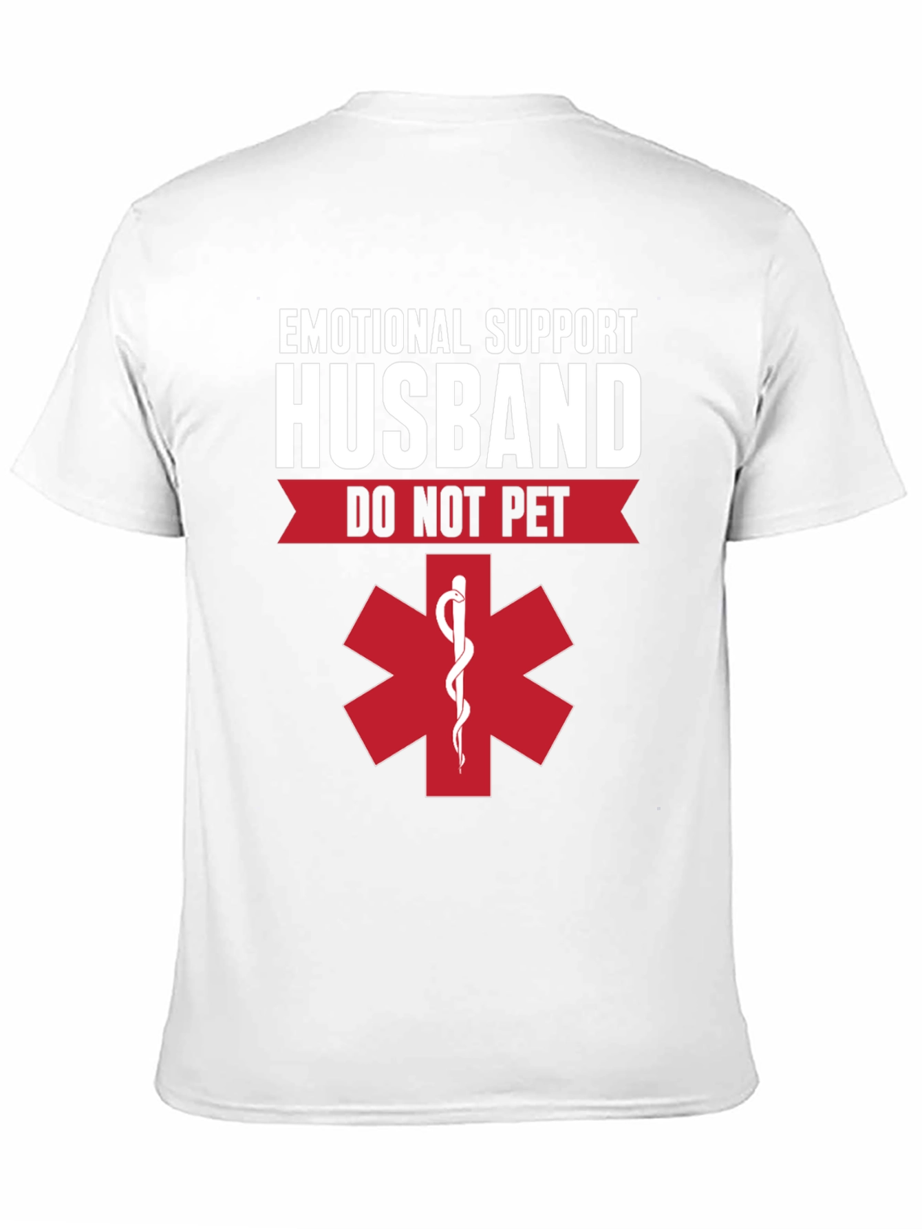 Black Emotional Support Husband T-Shirt - Do Not Pet view 11