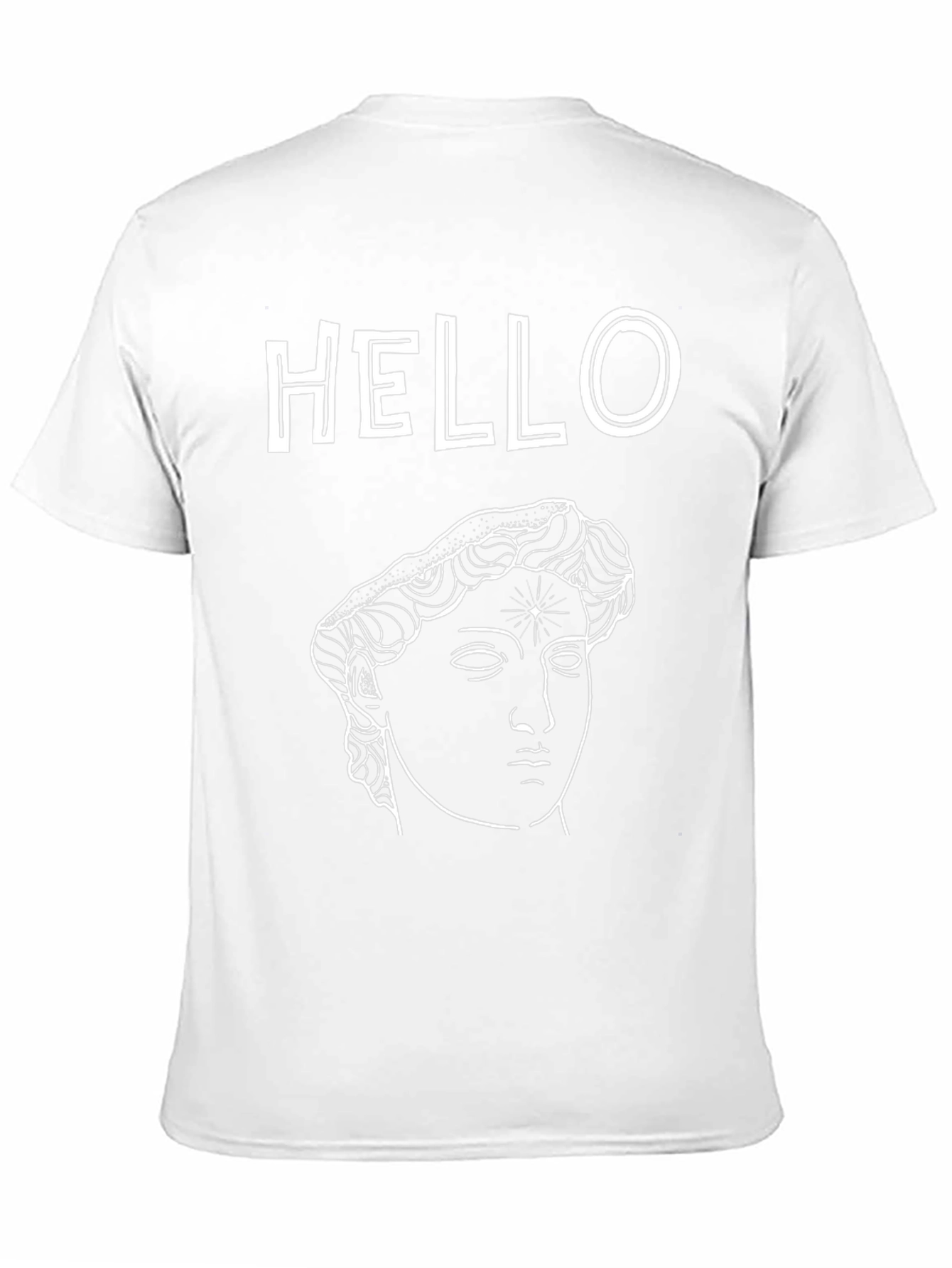 Black Hello Statue Graphic Tee - Trendy Black T-Shirt view 11