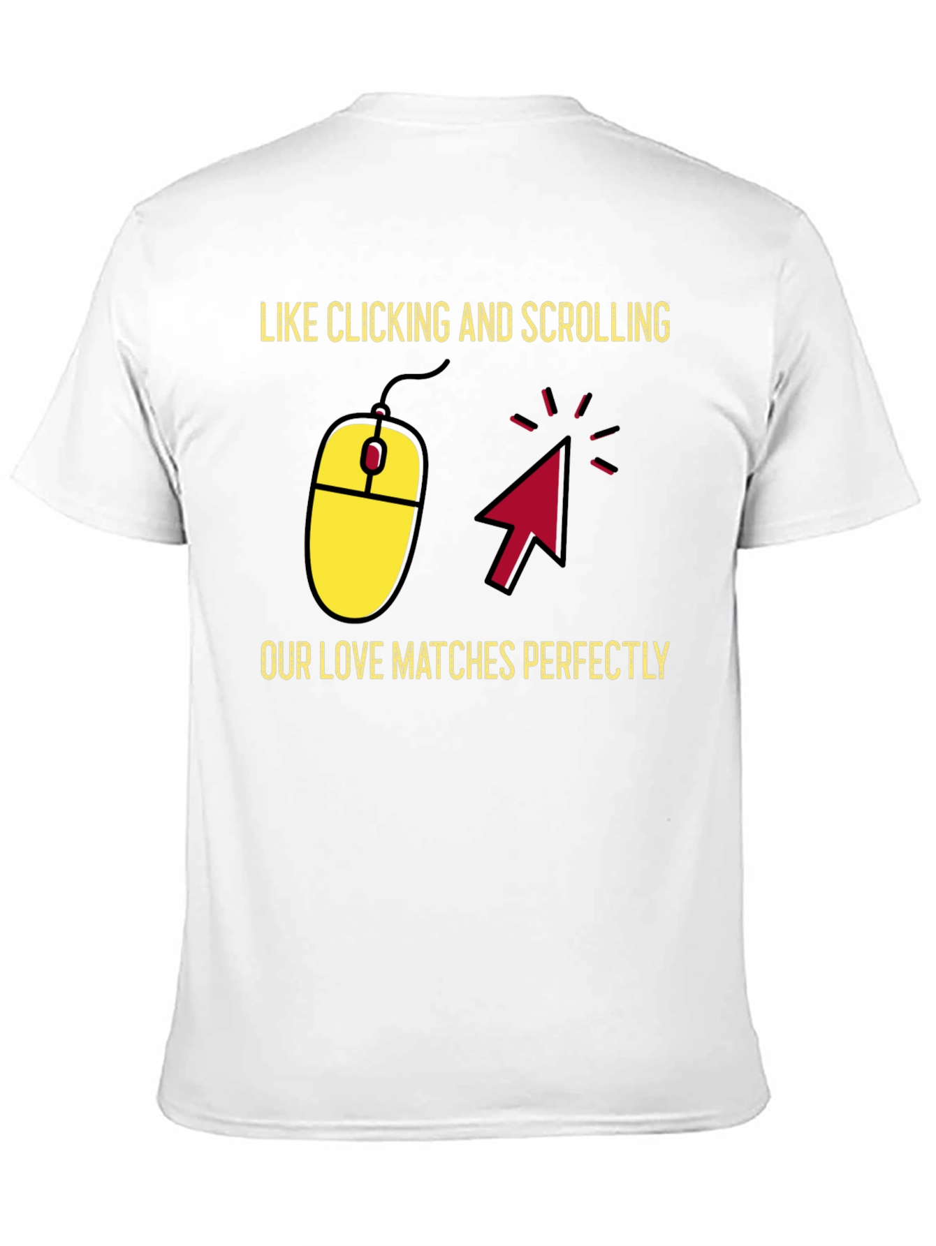 Black Clicking Love T-Shirt - Matching Couple Tee view 11