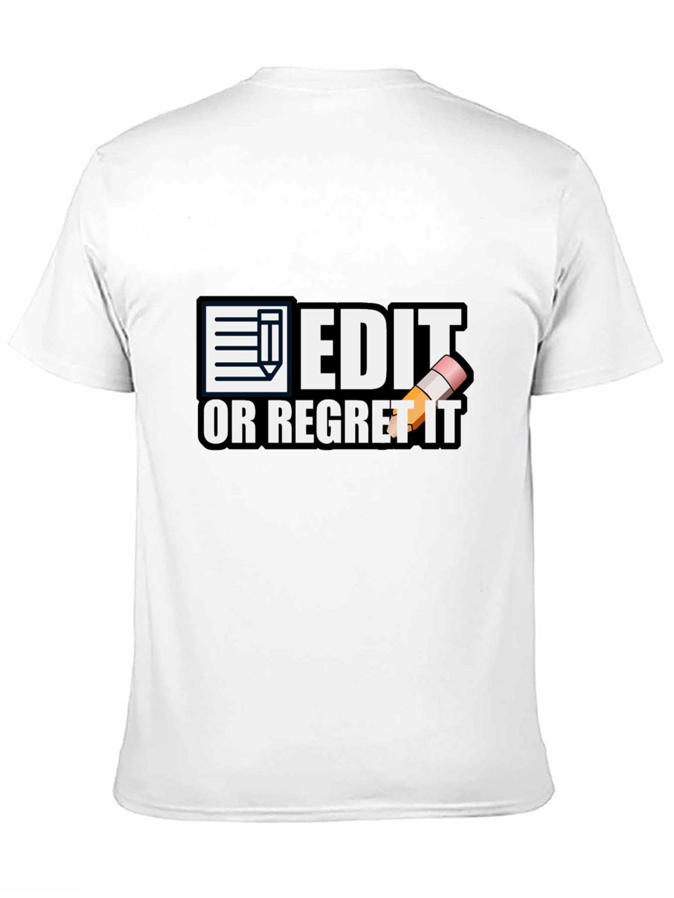 Black Edit or Regret It T-Shirt - Funny Editor Tee view 11