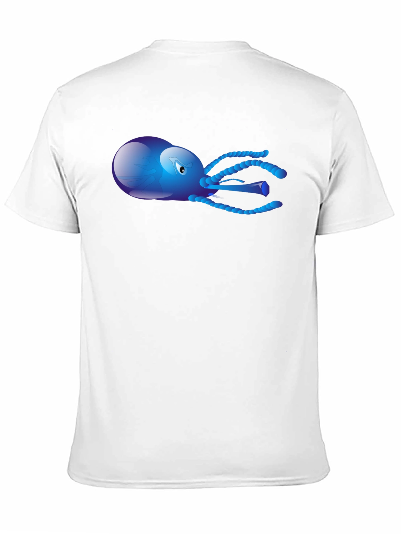 Black Blue Octopus Graphic Tee - Men's Black T-Shirt view 11