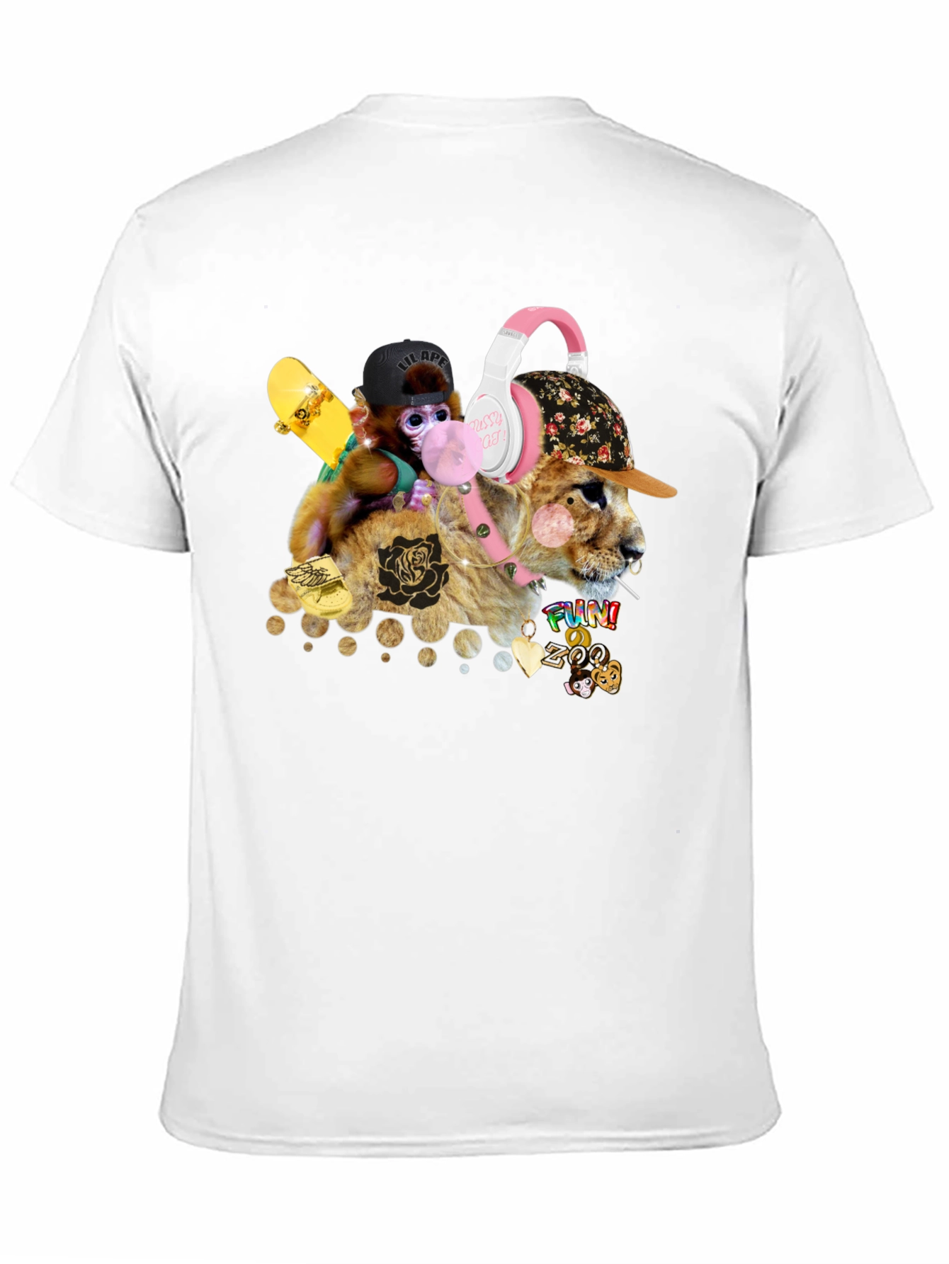 Black Funky Lion Graphic T-Shirt view 11