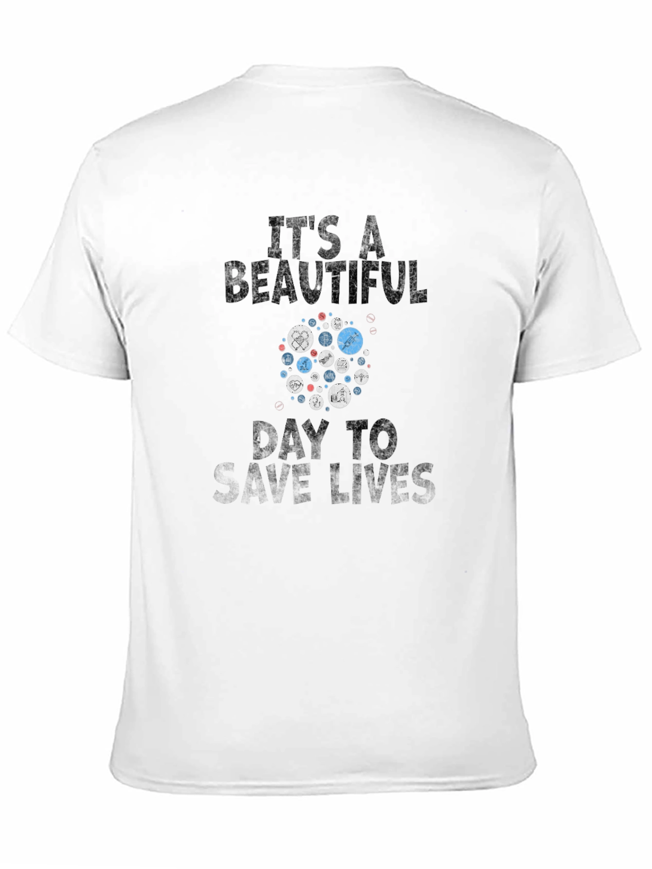 Black It's a Beautiful Day to Save Lives Tee view 11