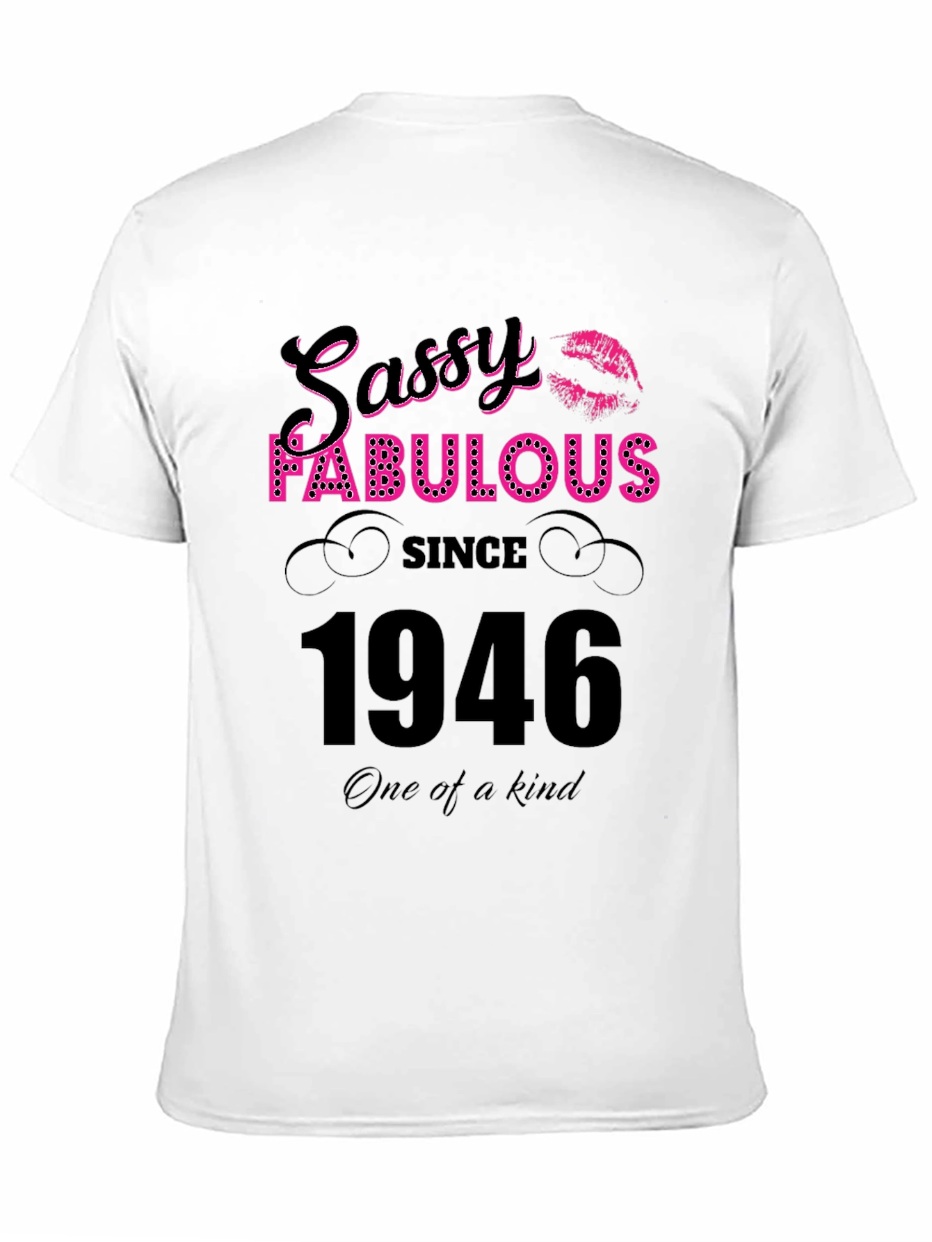 Black Sassy Fabulous Since 1946 Birthday T-Shirt view 11
