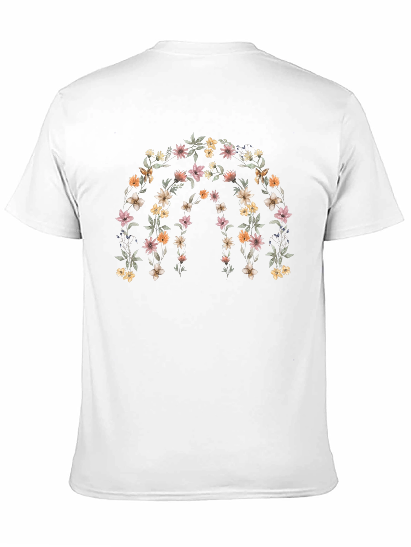 Black Floral Rainbow Graphic Tee - Stylish Comfort view 11