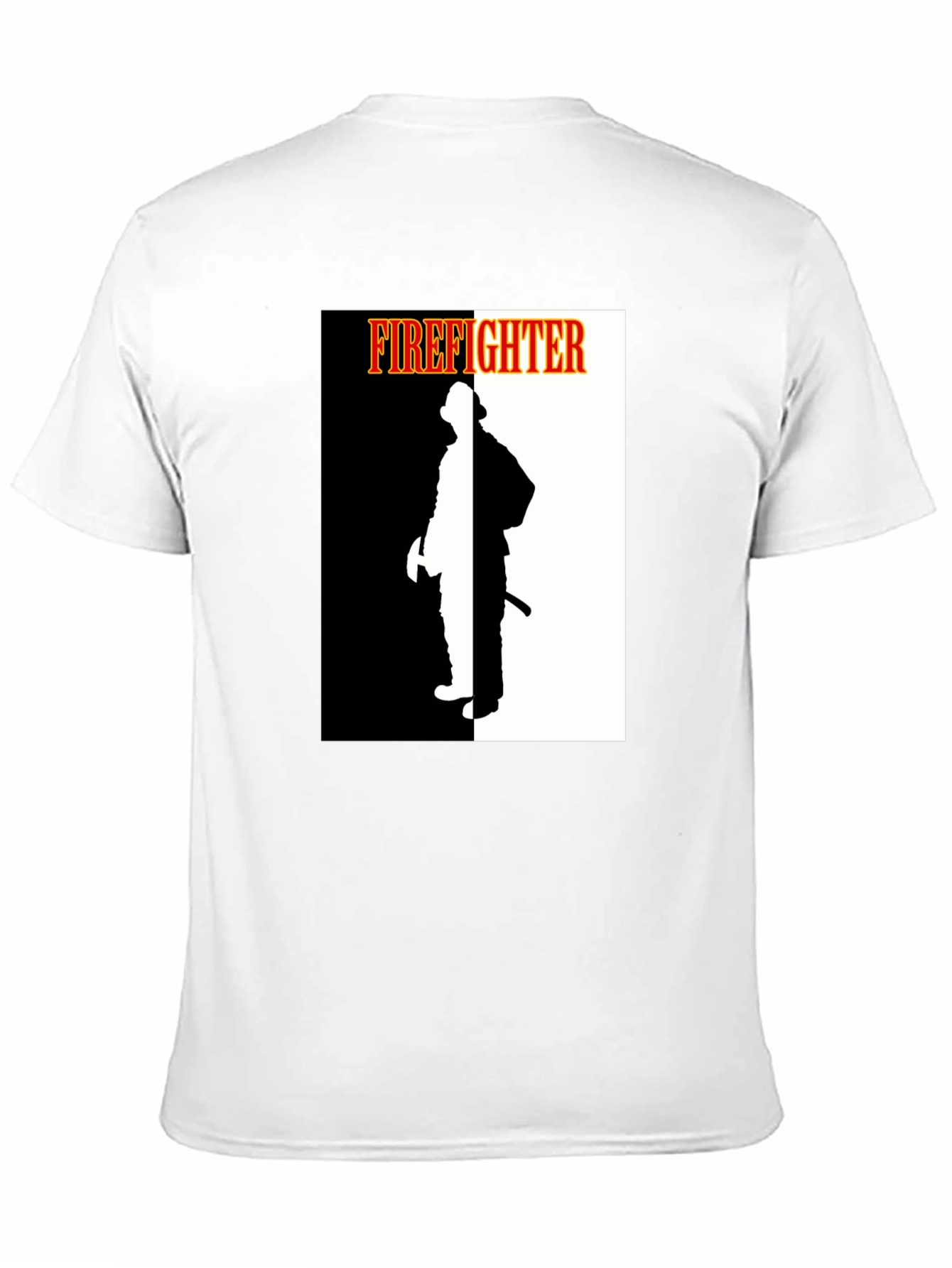 Black Firefighter Graphic Tee - Black Crew Neck Shirt view 11