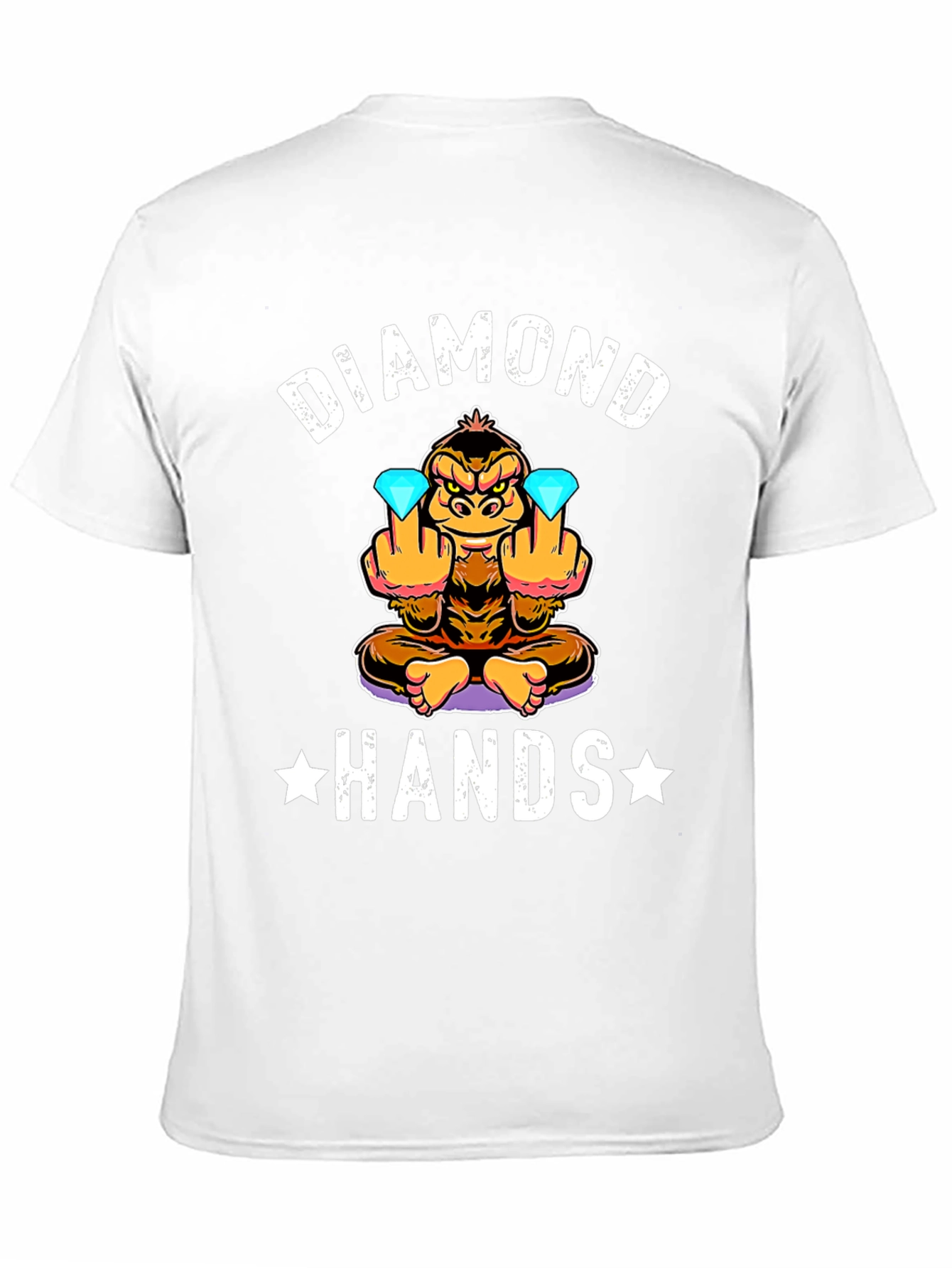 Black Diamond Hands Funny Monkey T-Shirt view 11