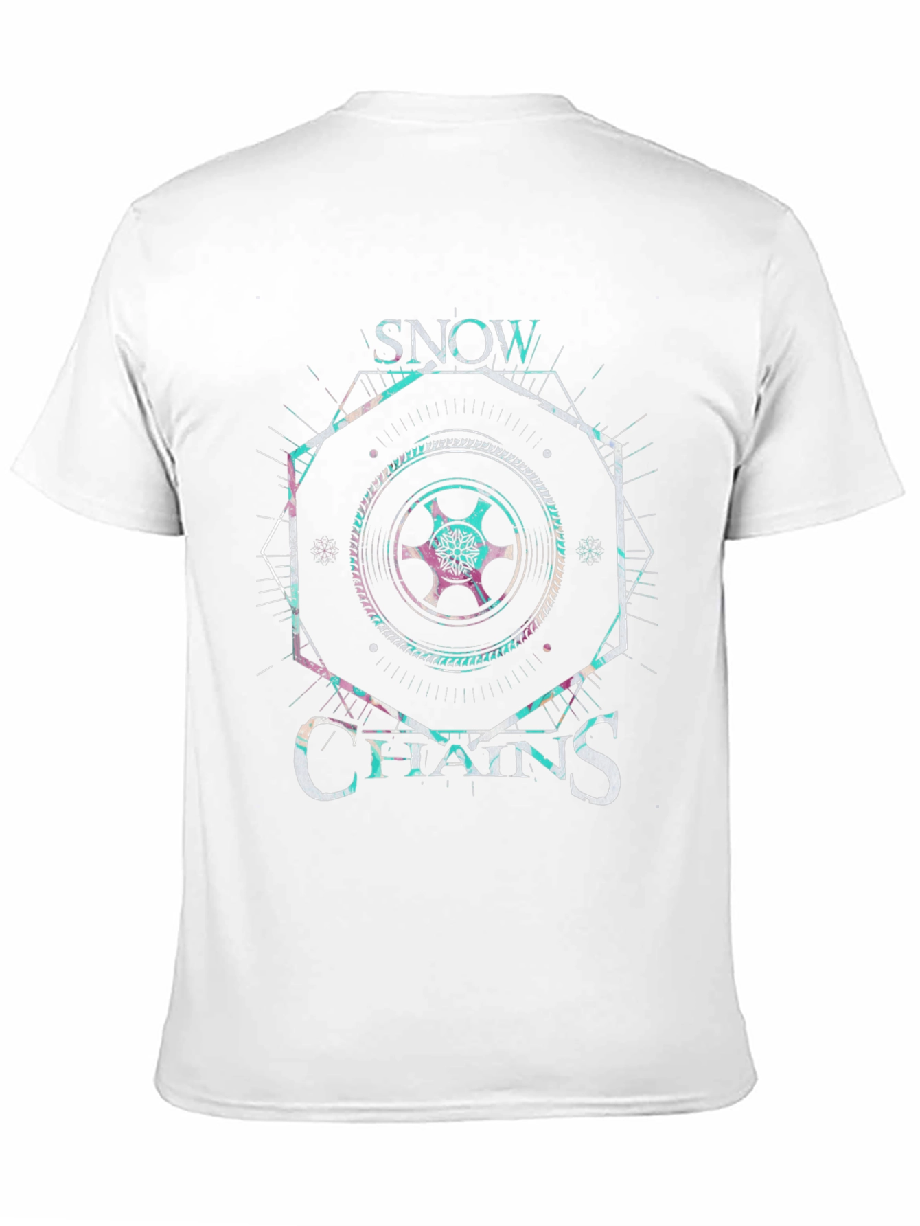 Black Snow Chains Graphic Tee - Unique Design, Comfortable Fit view 11