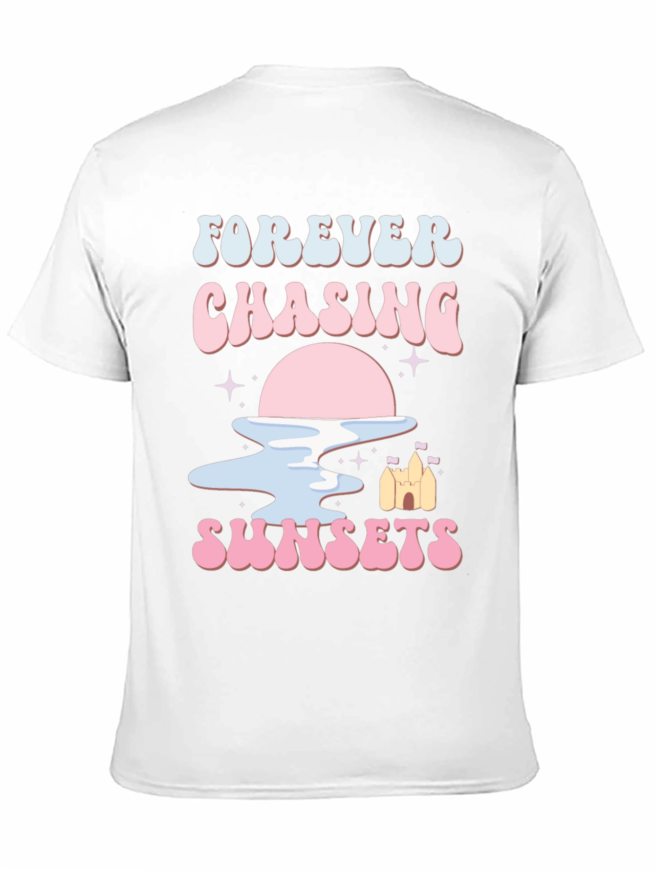 Black Forever Chasing Sunsets Graphic Tee view 11