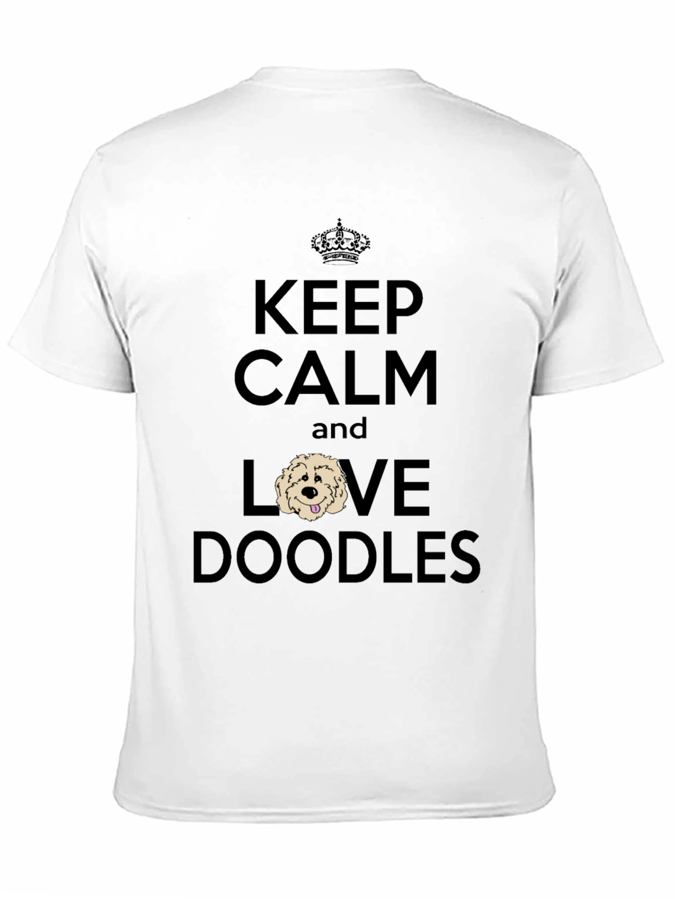 Black Keep Calm & Love Doodles T-Shirt view 11