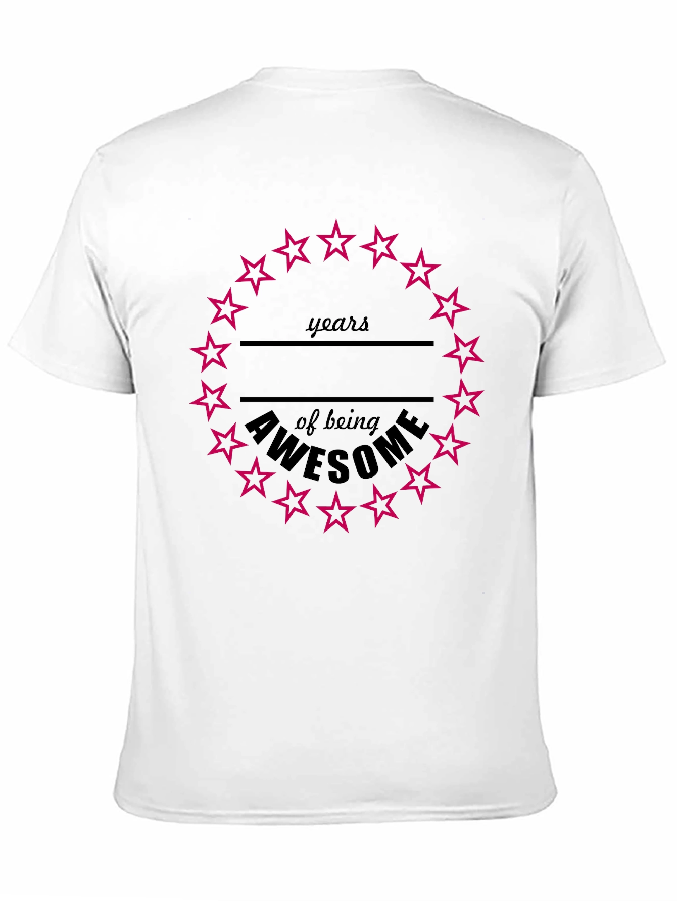 Black Awesome Years Birthday Star T-Shirt view 11