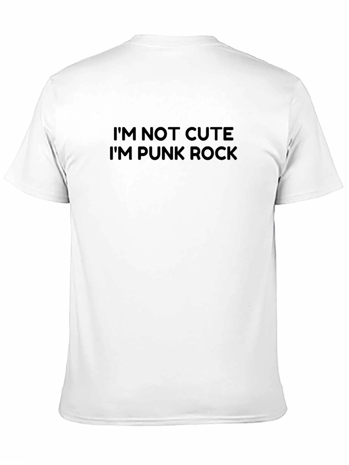 Black Punk Rock Statement Tee - I'm Not Cute! view 11