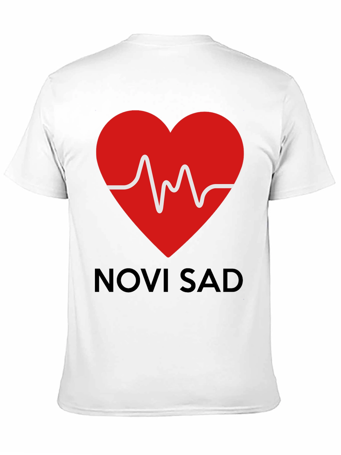 Novi Sad Heartbeat T-Shirt - Black Cotton Tee - 11