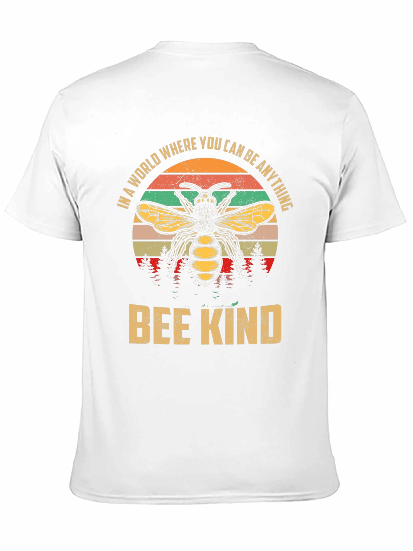 Black Bee Kind Graphic Tee - Trendy Casual Top view 11