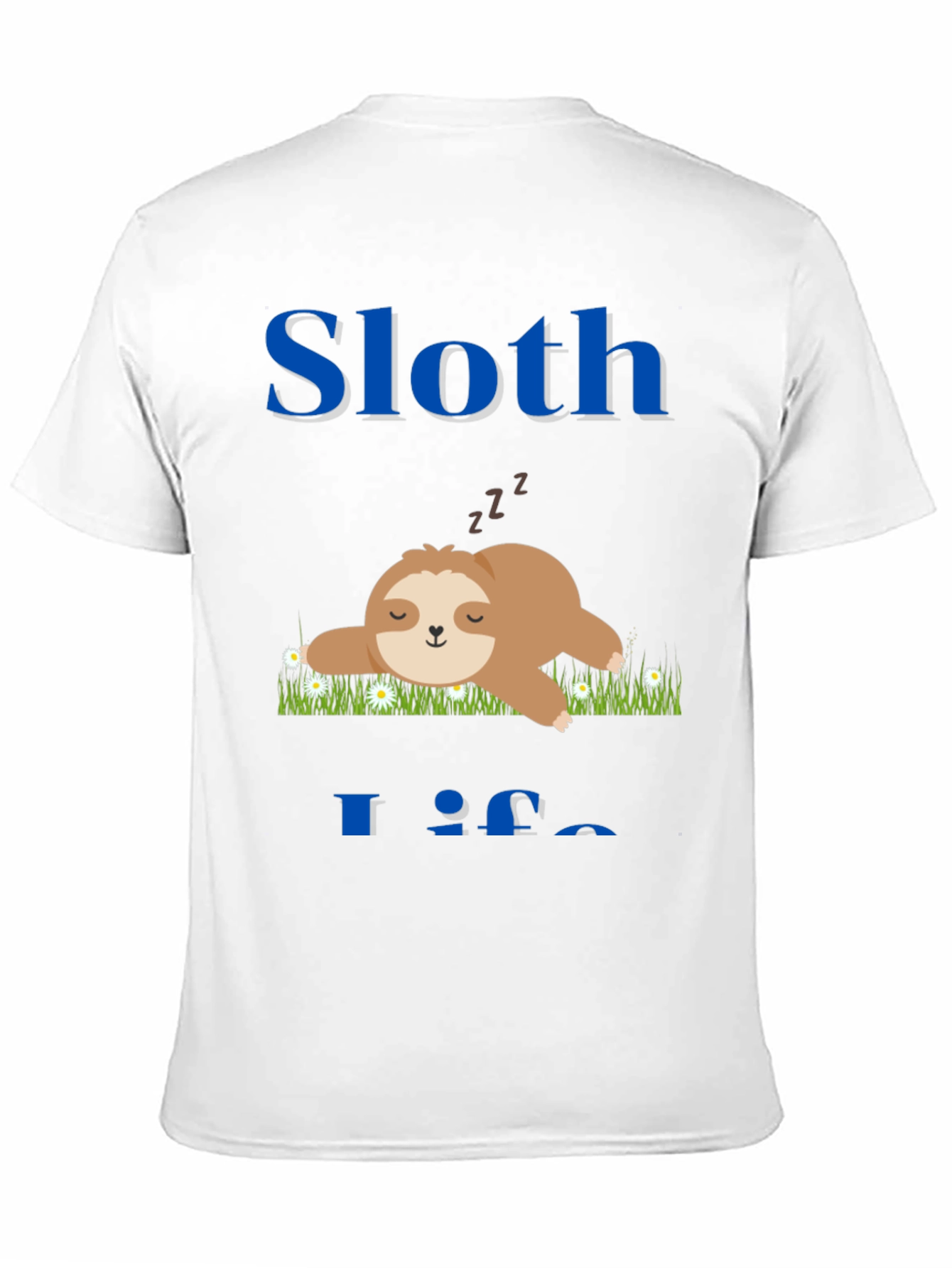 Black Sloth Life T-Shirt - Cute and Comfy view 11