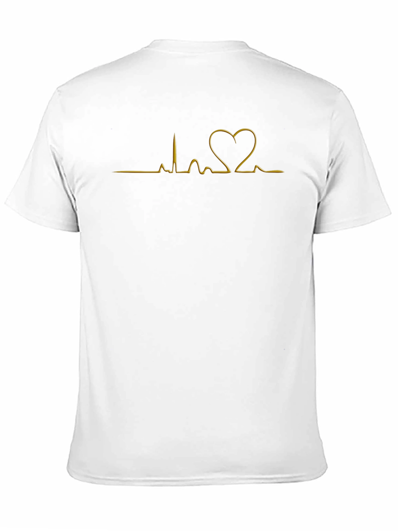 Black Heartbeat Heart Love Graphic Tee - Black T-Shirt view 11