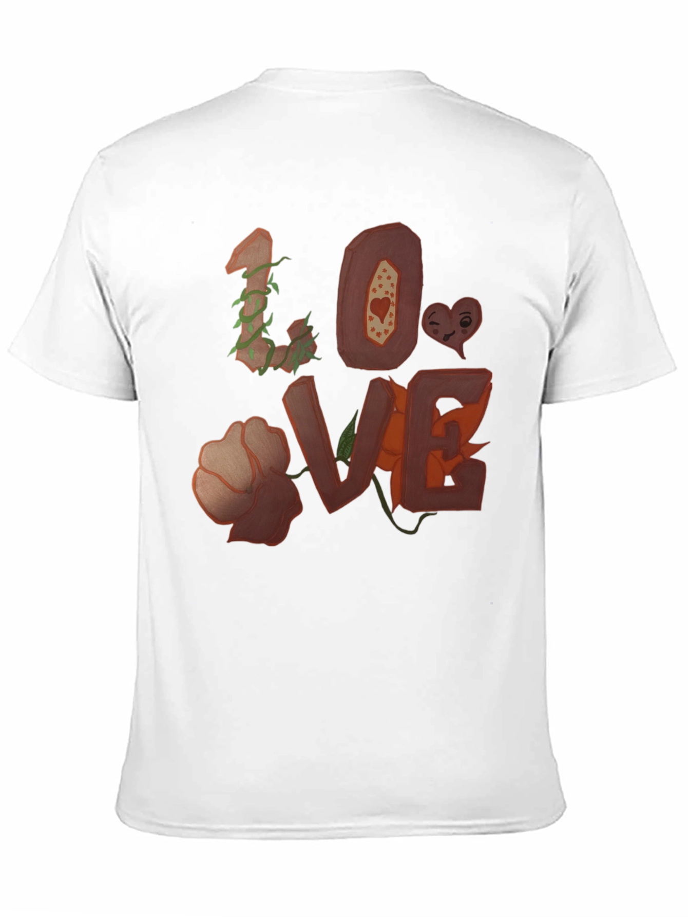 Black Floral LOVE Graphic Tee - Unique Heart Design view 11