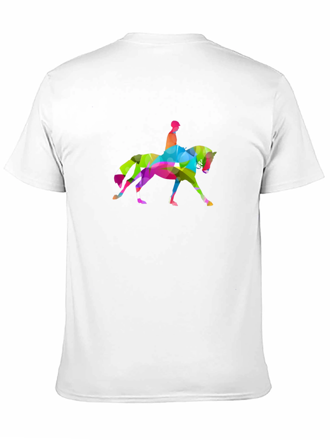 Black Geometric Horse Rider Graphic Tee - Stylish Black T-Shirt view 11