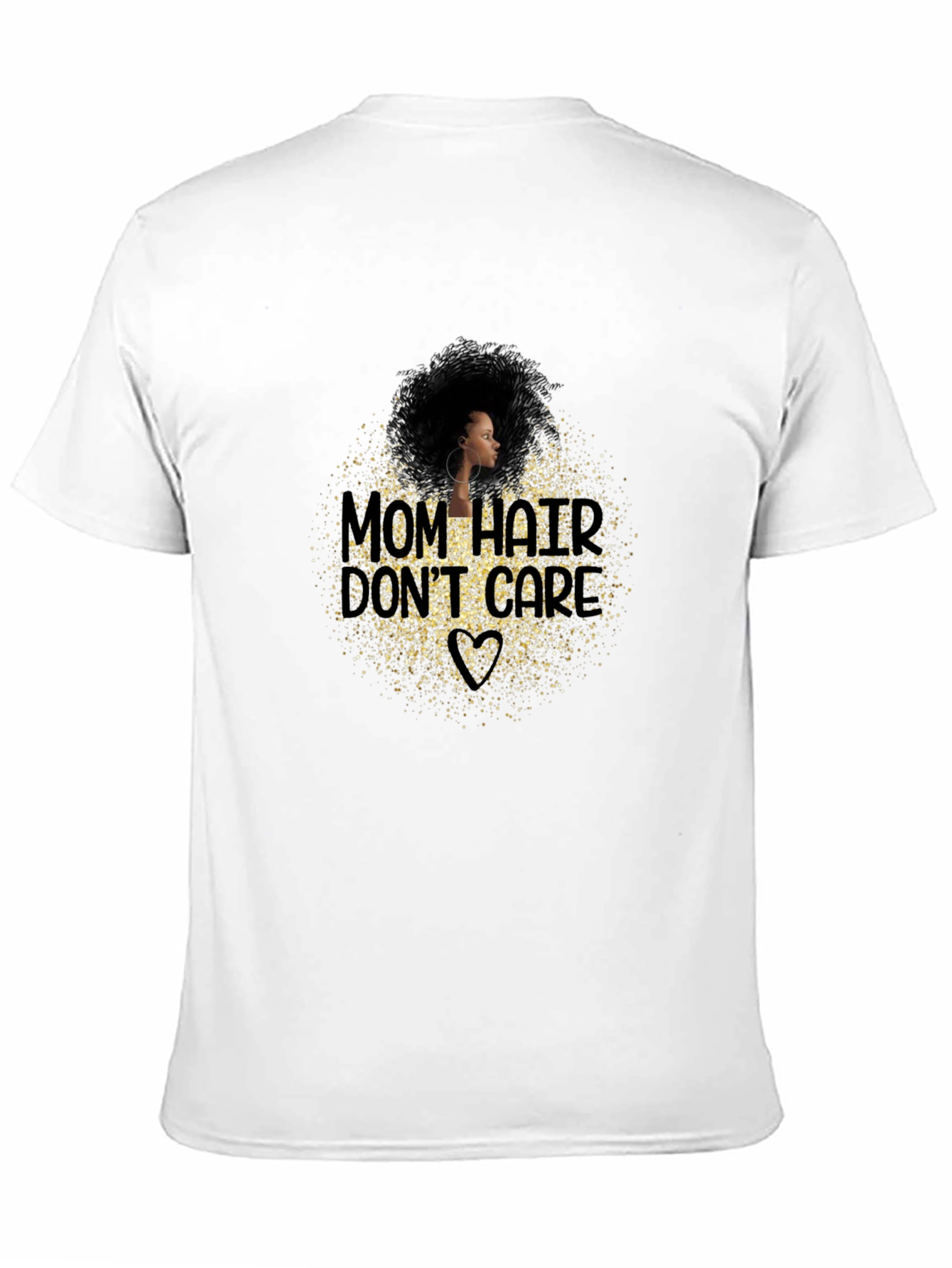 Black Mom Hair Don't Care Graphic T-Shirt - Black view 11