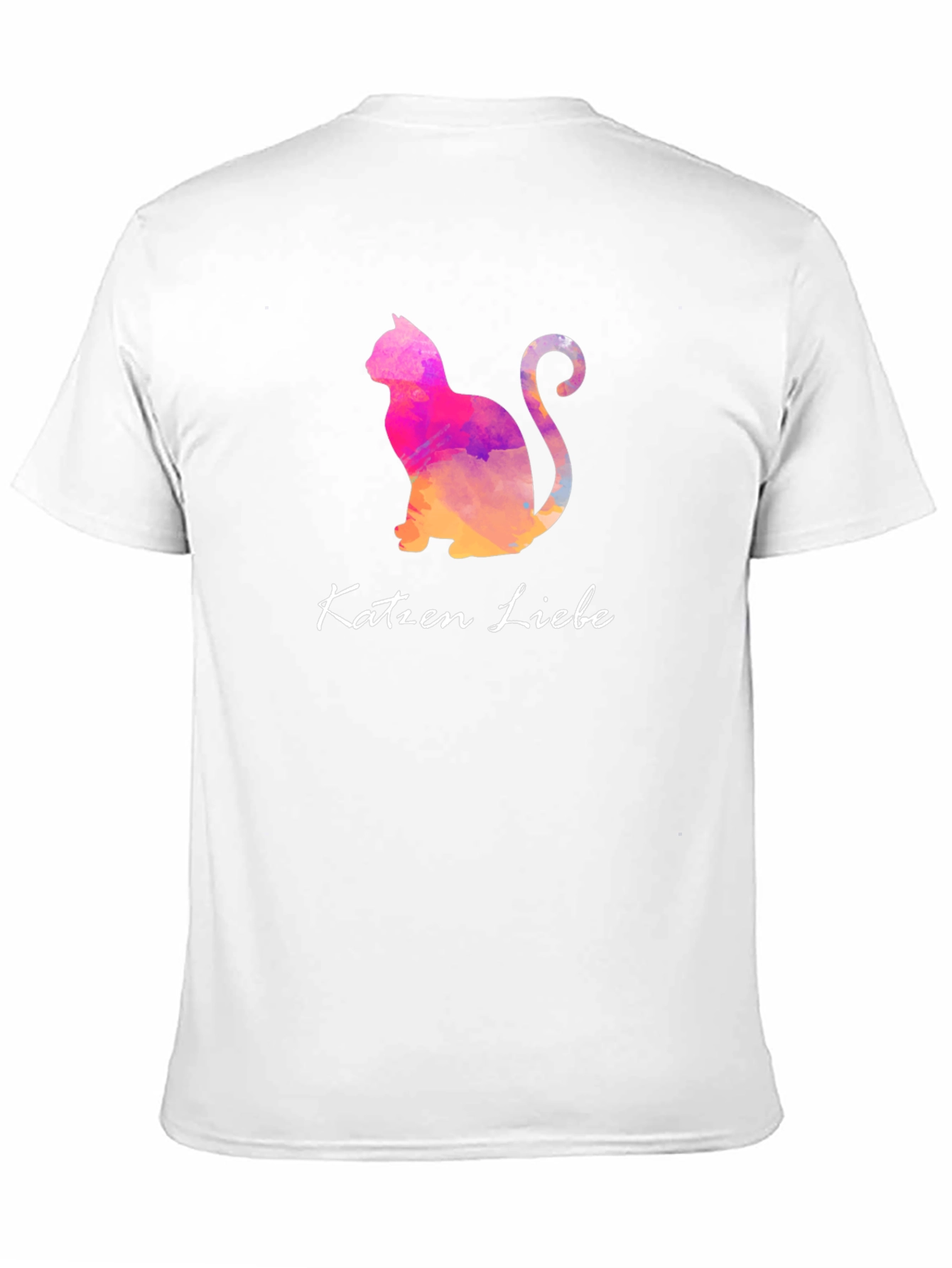 Black Cat Lover T-Shirt - Katzen Liebe Watercolor view 11