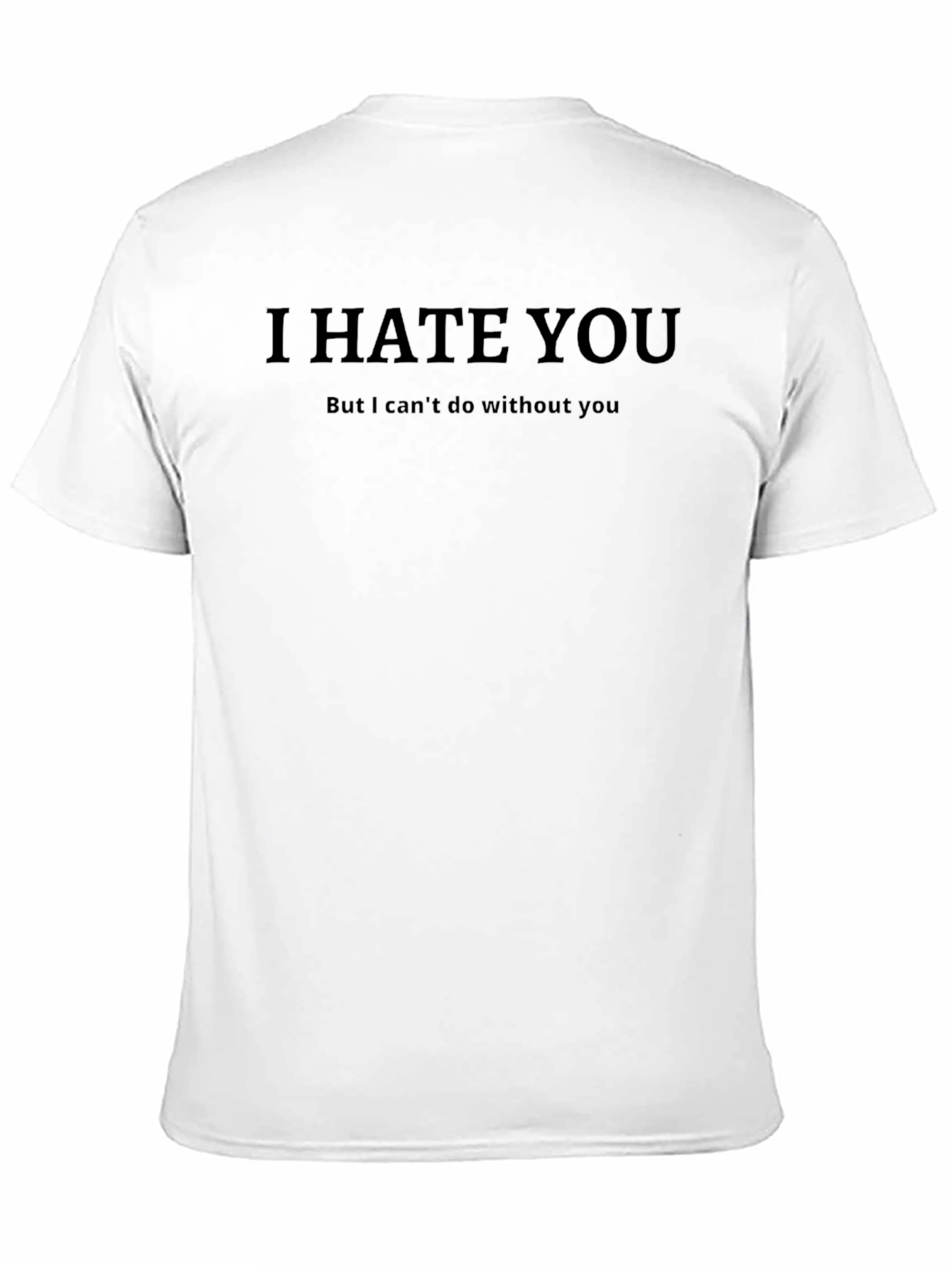 Black I Hate You Graphic T-Shirt - Men's Black Tee view 11