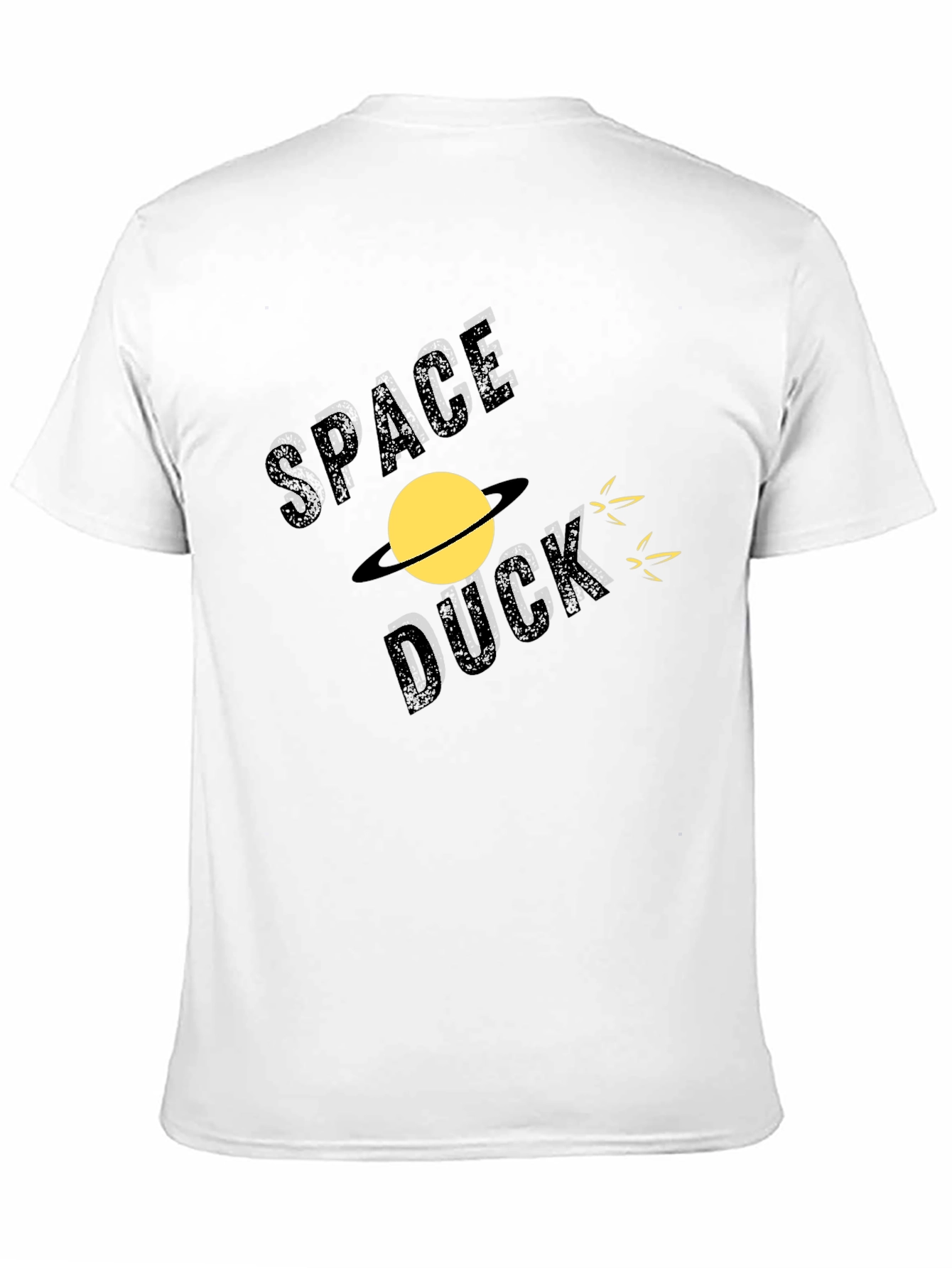 Black Space Duck T-Shirt - Novelty Graphic Tee view 11