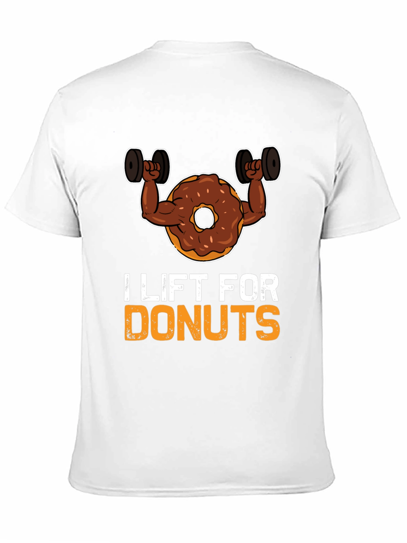 Black I Lift For Donuts Black Graphic T-Shirt view 11