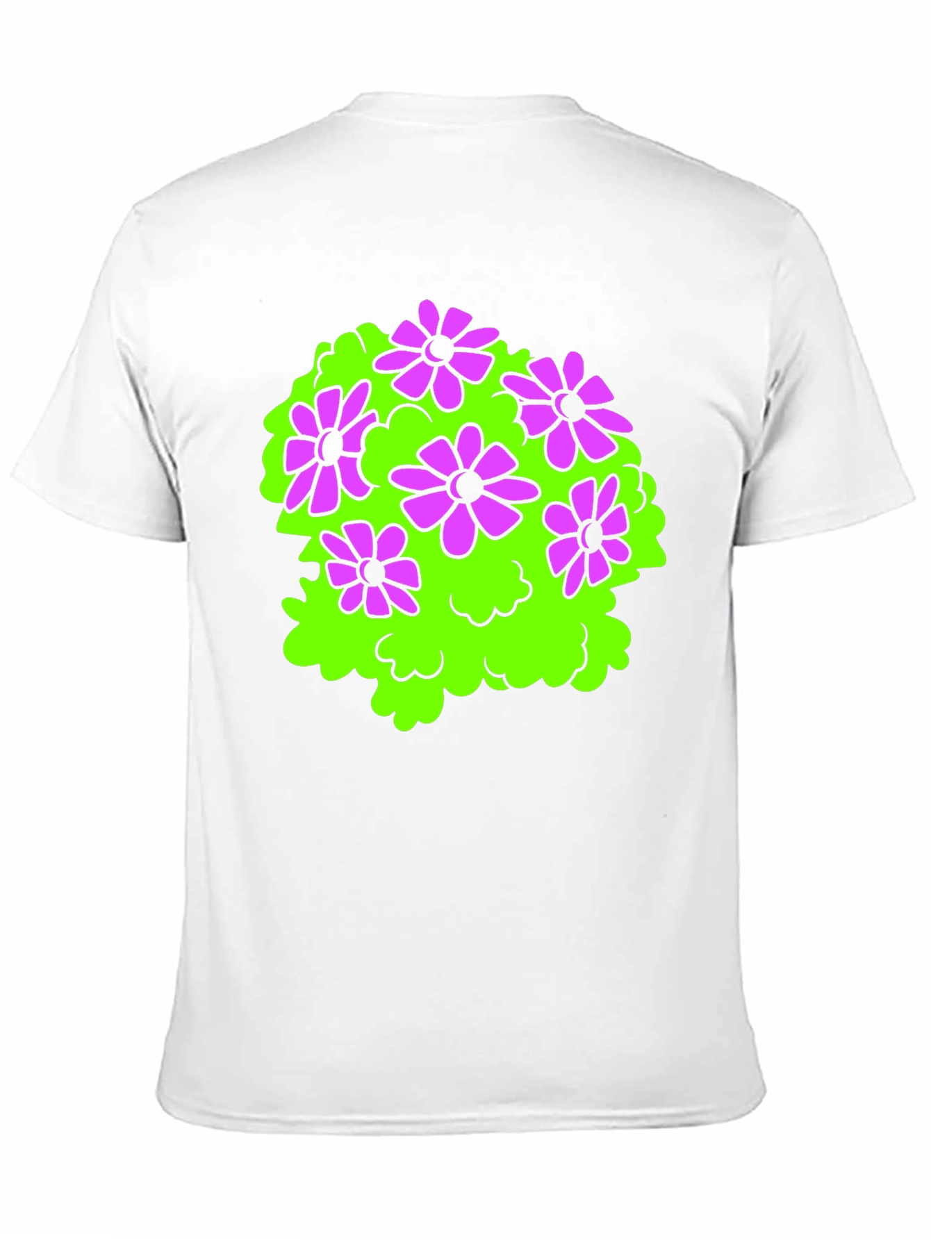 Black Black T-Shirt with Floral Bush Design view 11