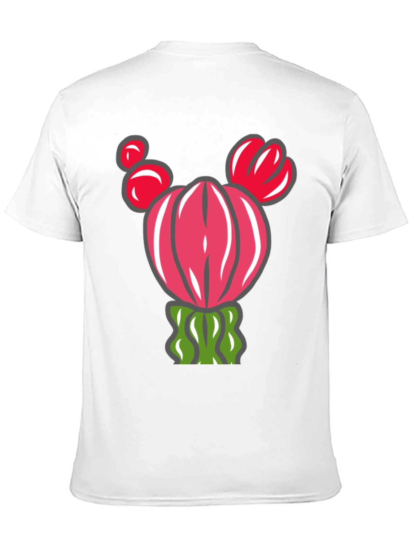 Black Cactus Graphic T-Shirt - Whimsical Desert Style view 11