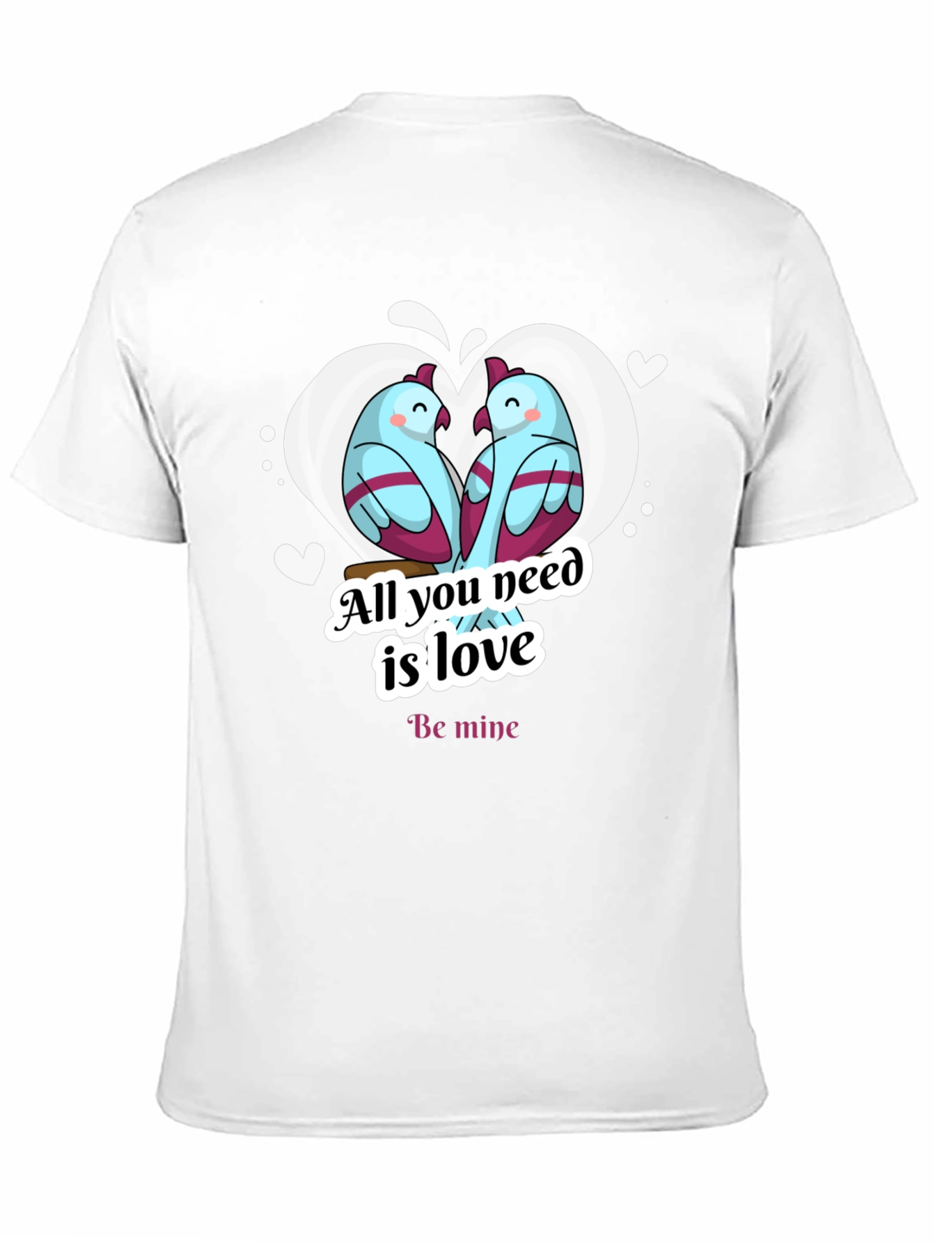 Black Love Birds T-Shirt - All You Need Is Love view 11