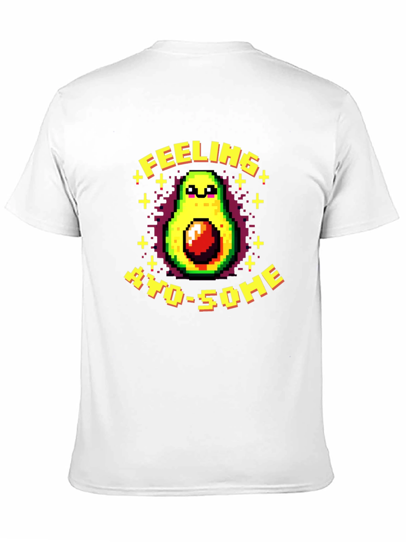 Black Feeling Avo-Some Pixelated Avocado T-Shirt view 11