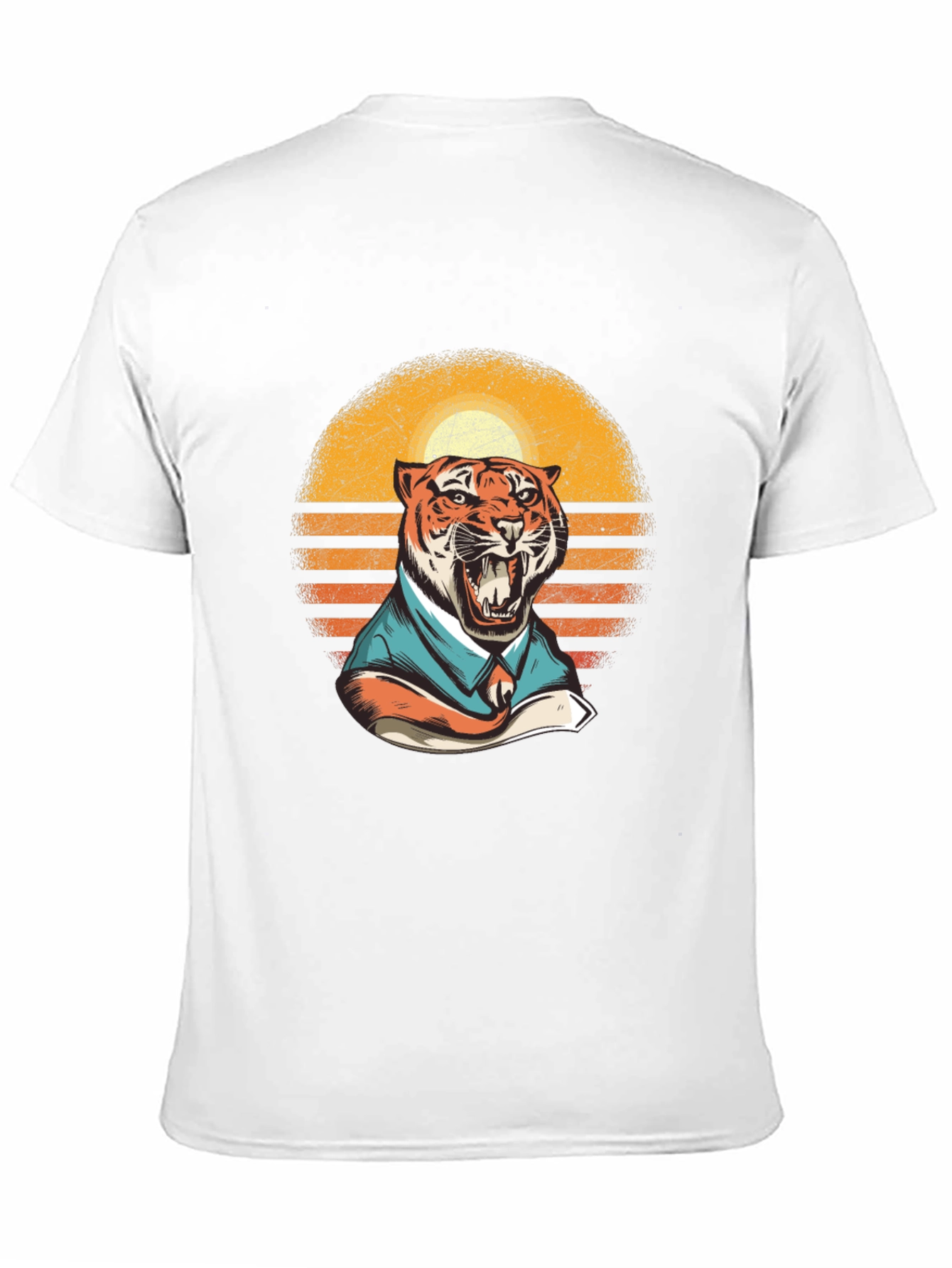 Black Tiger Business Retro T-Shirt view 11