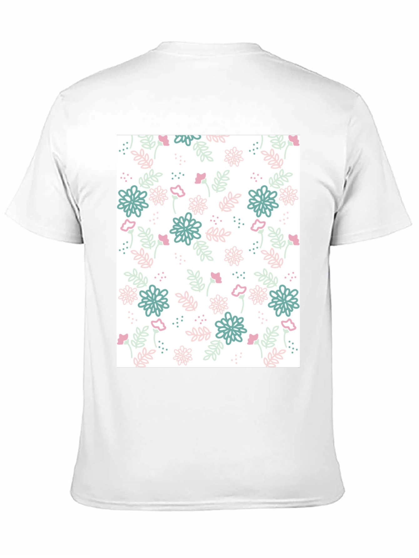 Black Floral Pattern Black T-Shirt - Stylish Casual Wear view 11