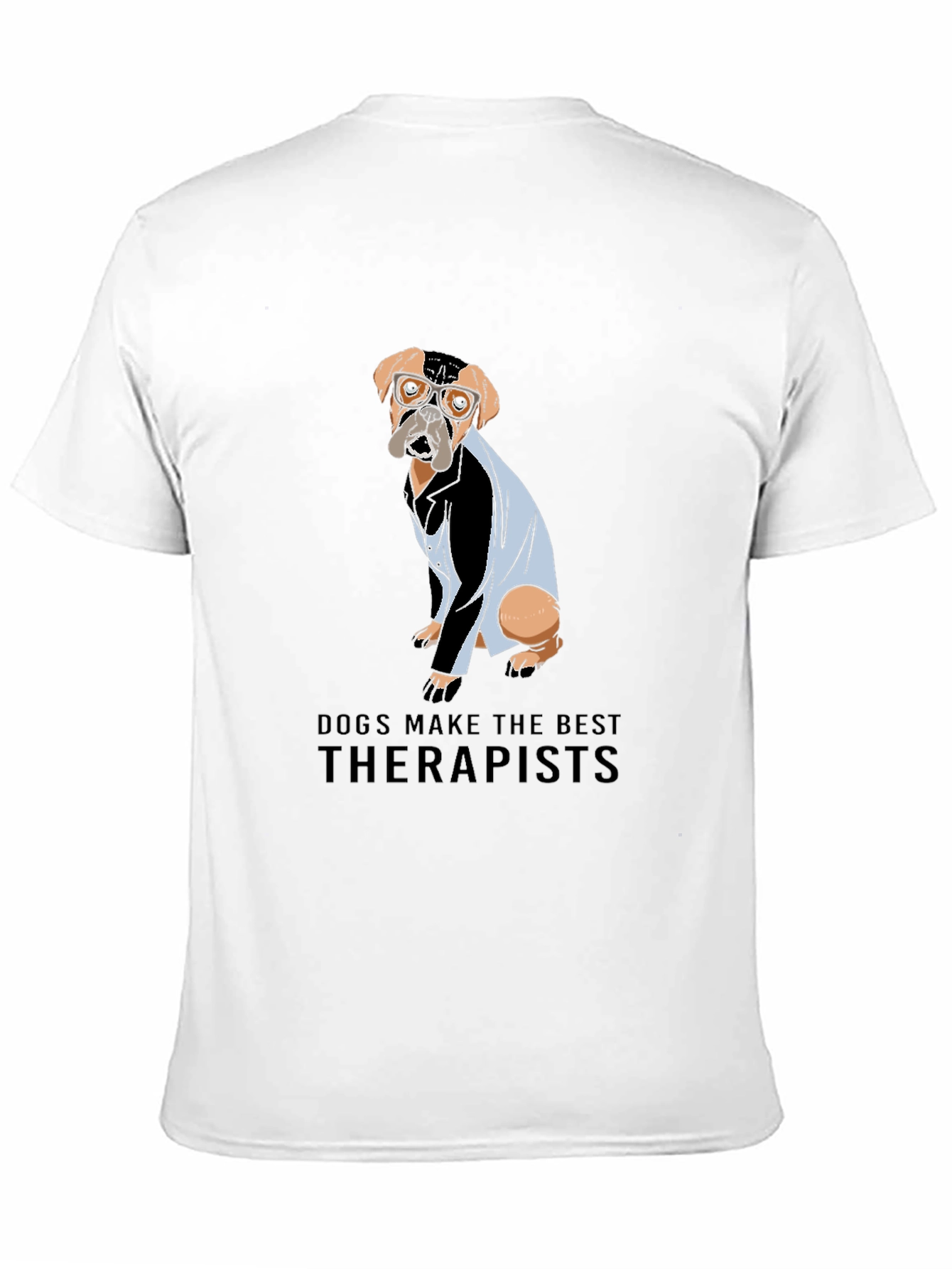 Black Dogs Make the Best Therapists Black T-Shirt view 11